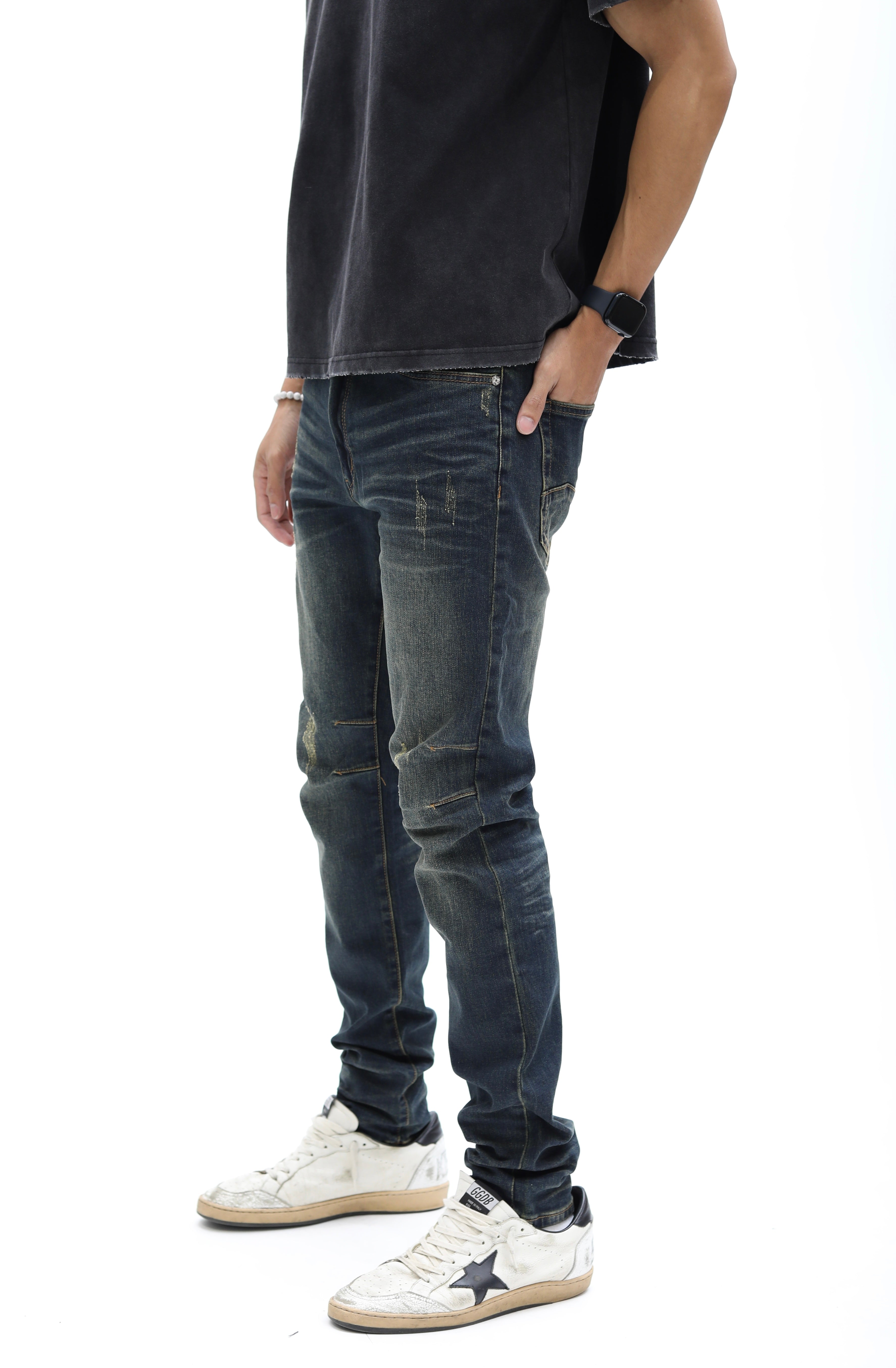 Deep Indigo Blue Lumberjack Denim