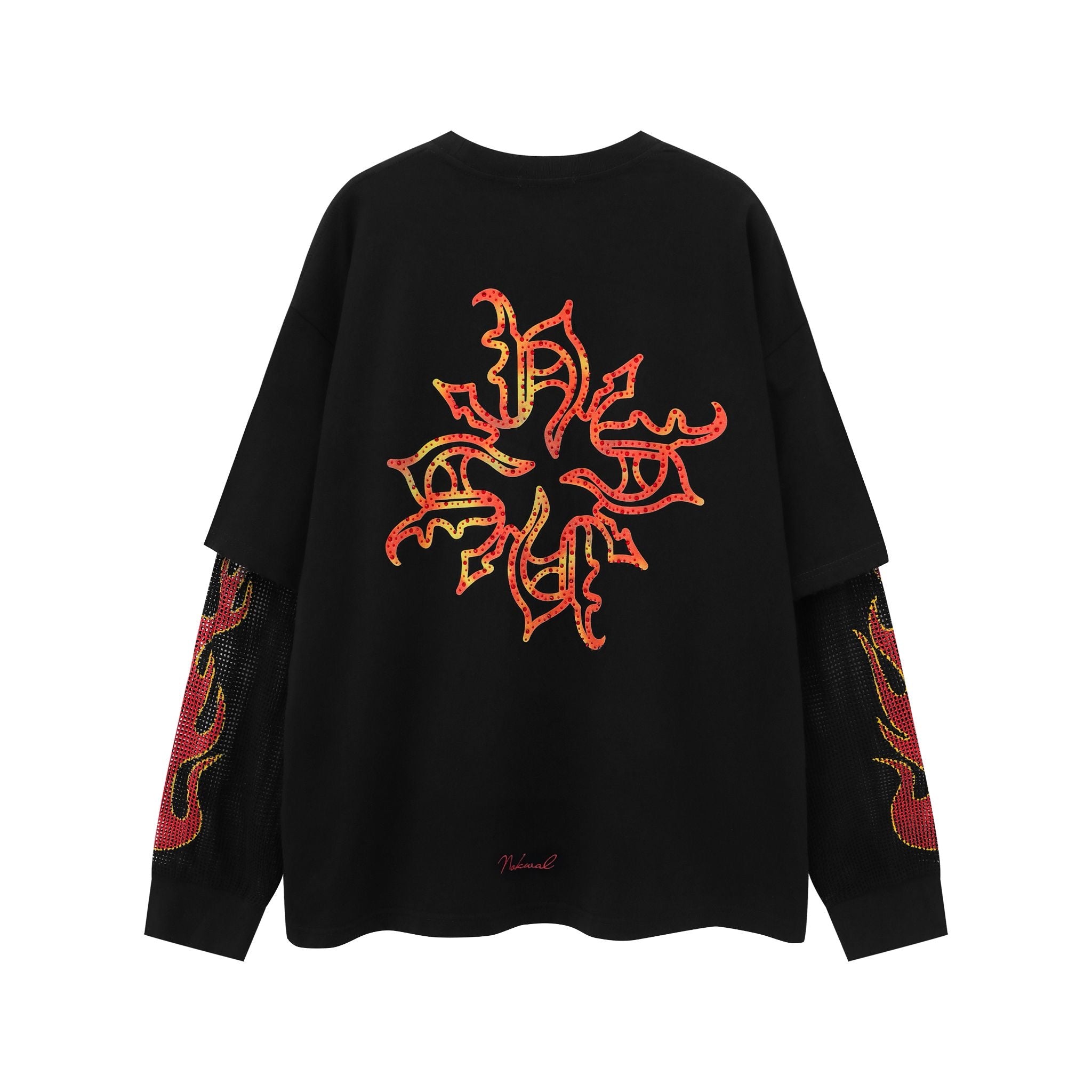 Fire Monogram Mesh Long Sleeve