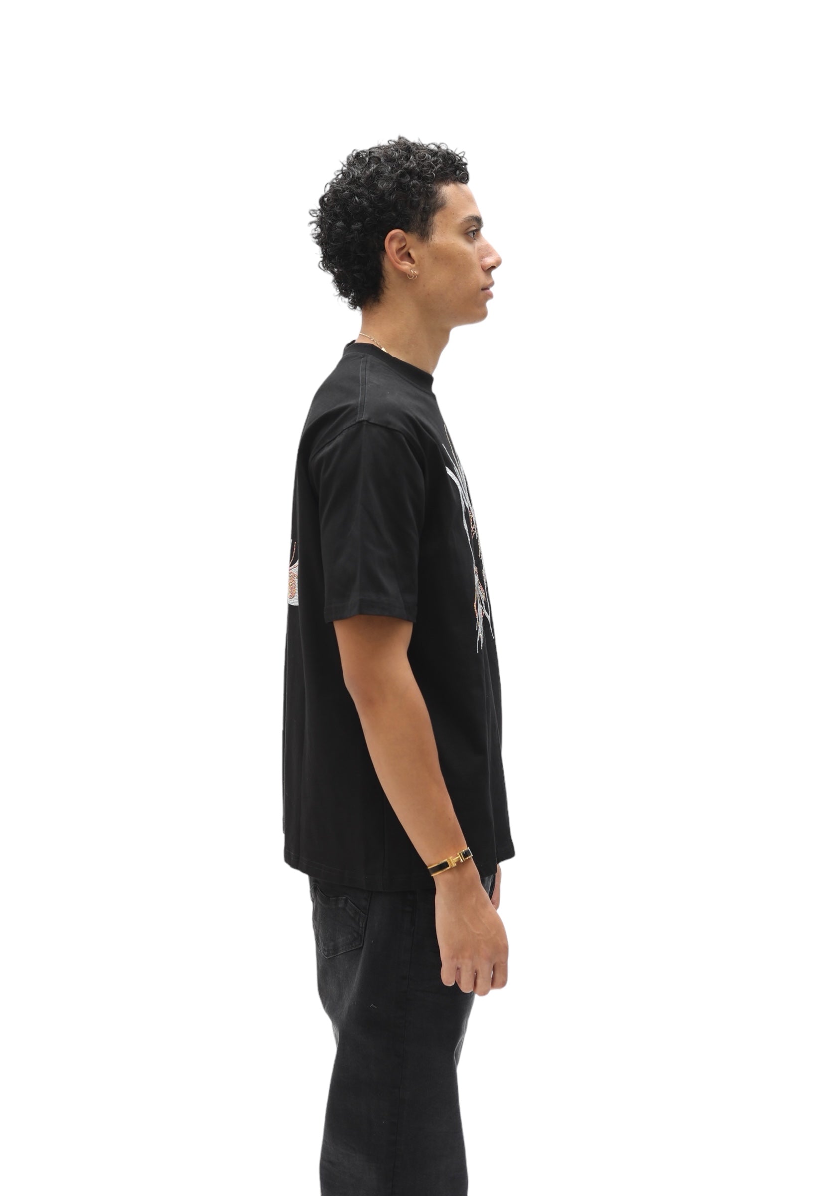 “22” Oversize NOKWAL FOREVER Diamond T-Shirt - Black