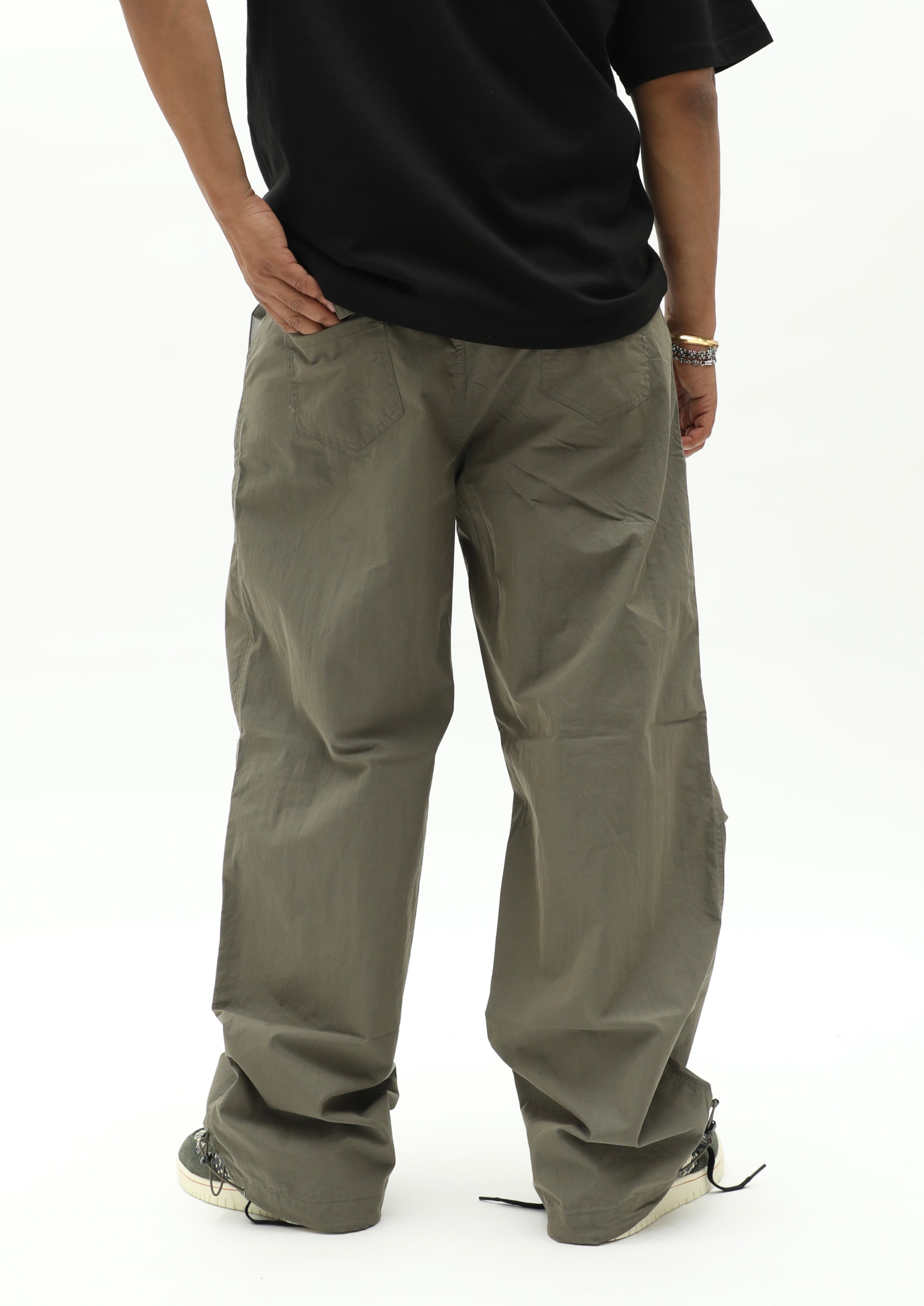 Tech Baggy Trousers - Olive