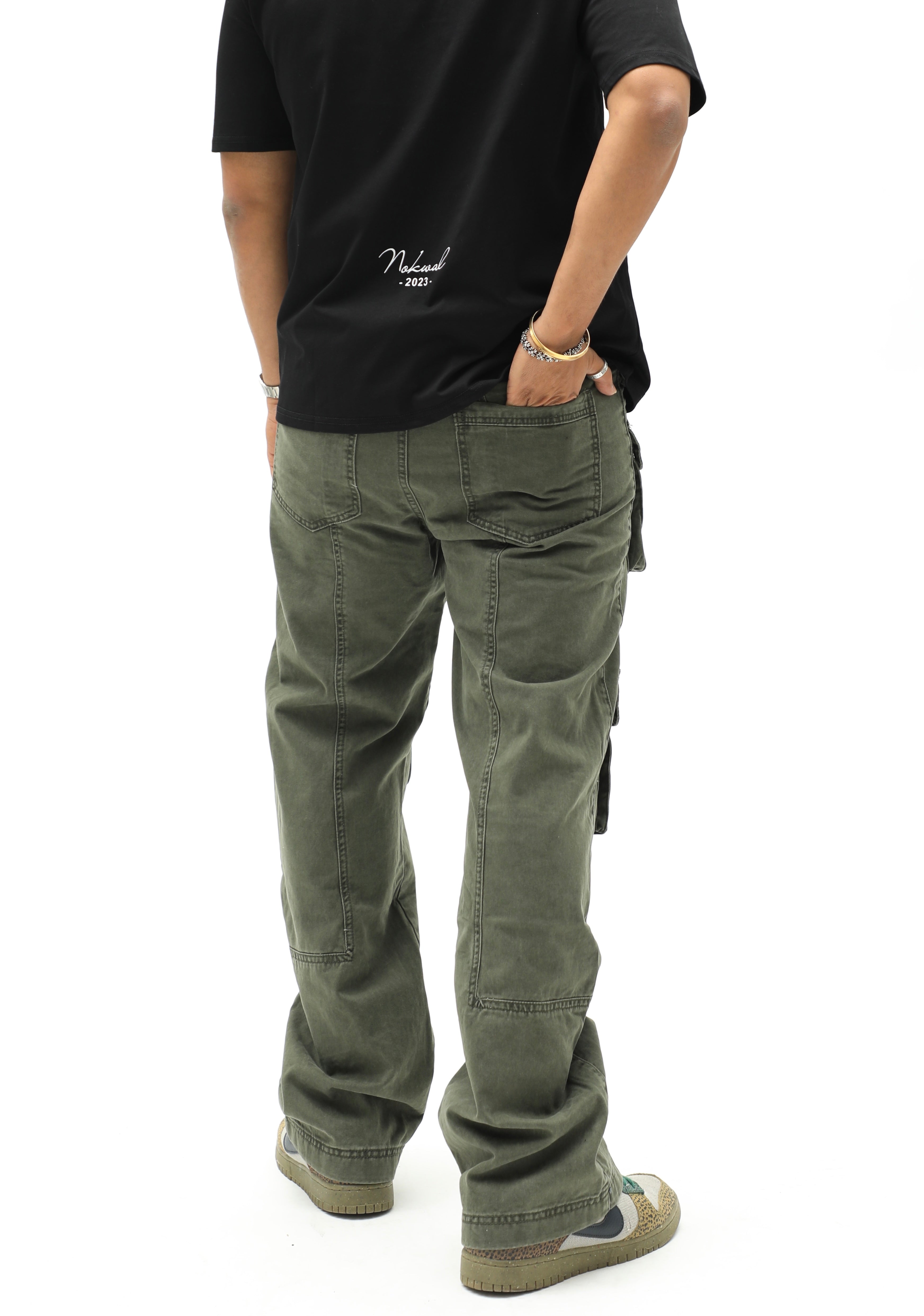 Green Multi Pocket Pants