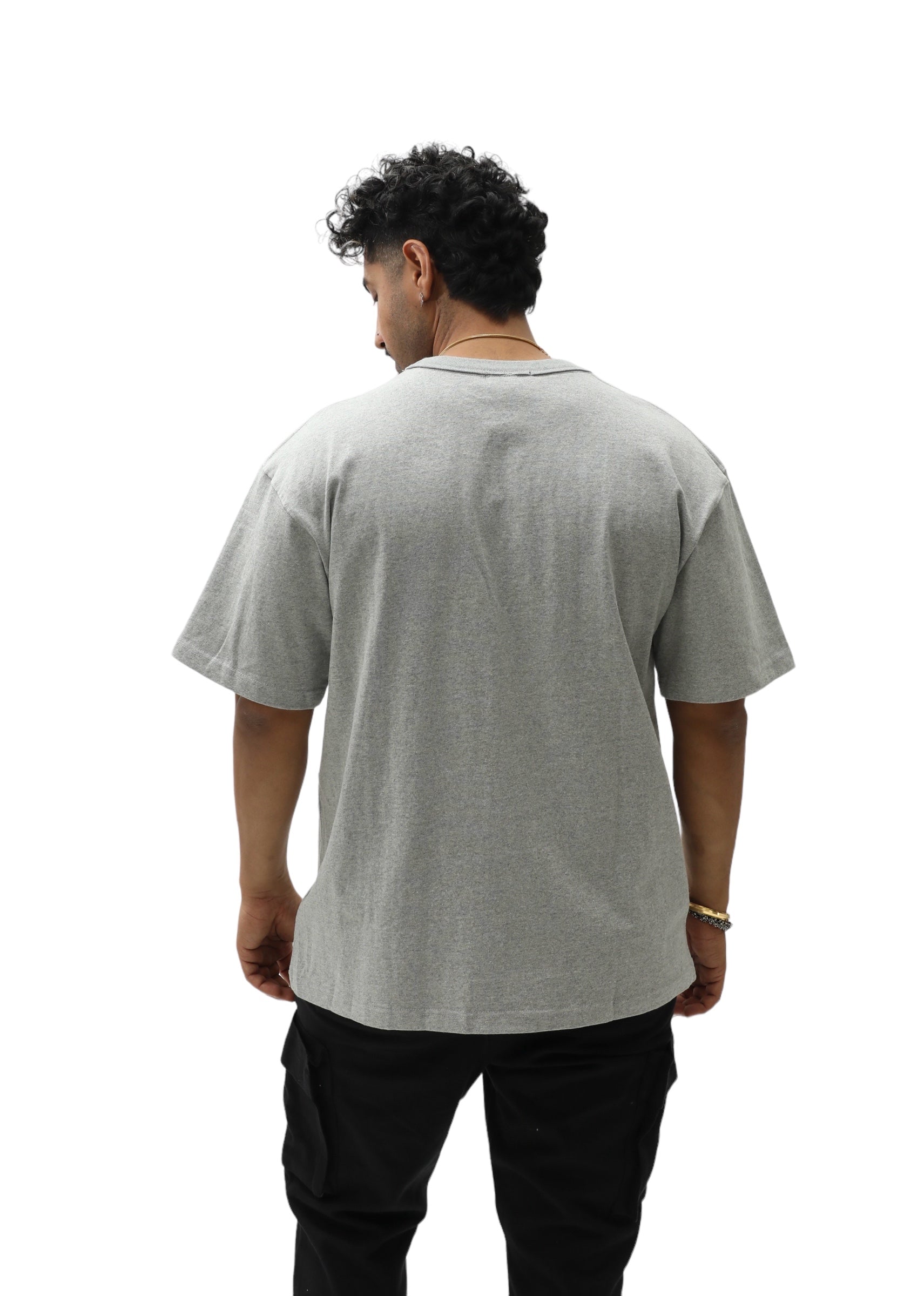 320 Reverse Collar Heavy Cotton T-Shirt - Grey