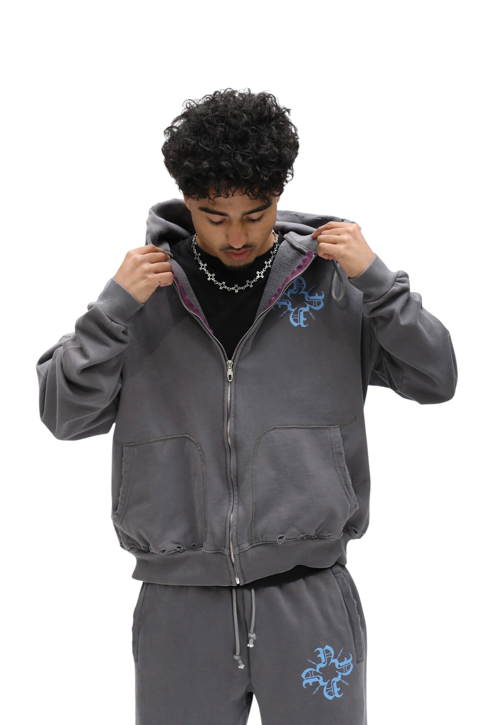 Essential Monogram Zip Up