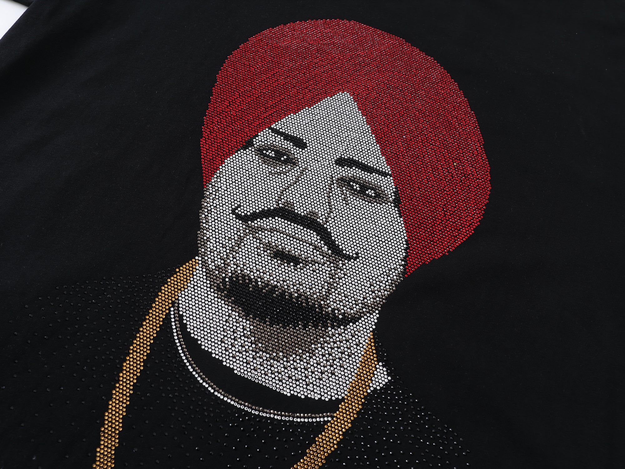 Never Fold Never Back Down Rhinestone Sidhu Moosewala T-Shirt