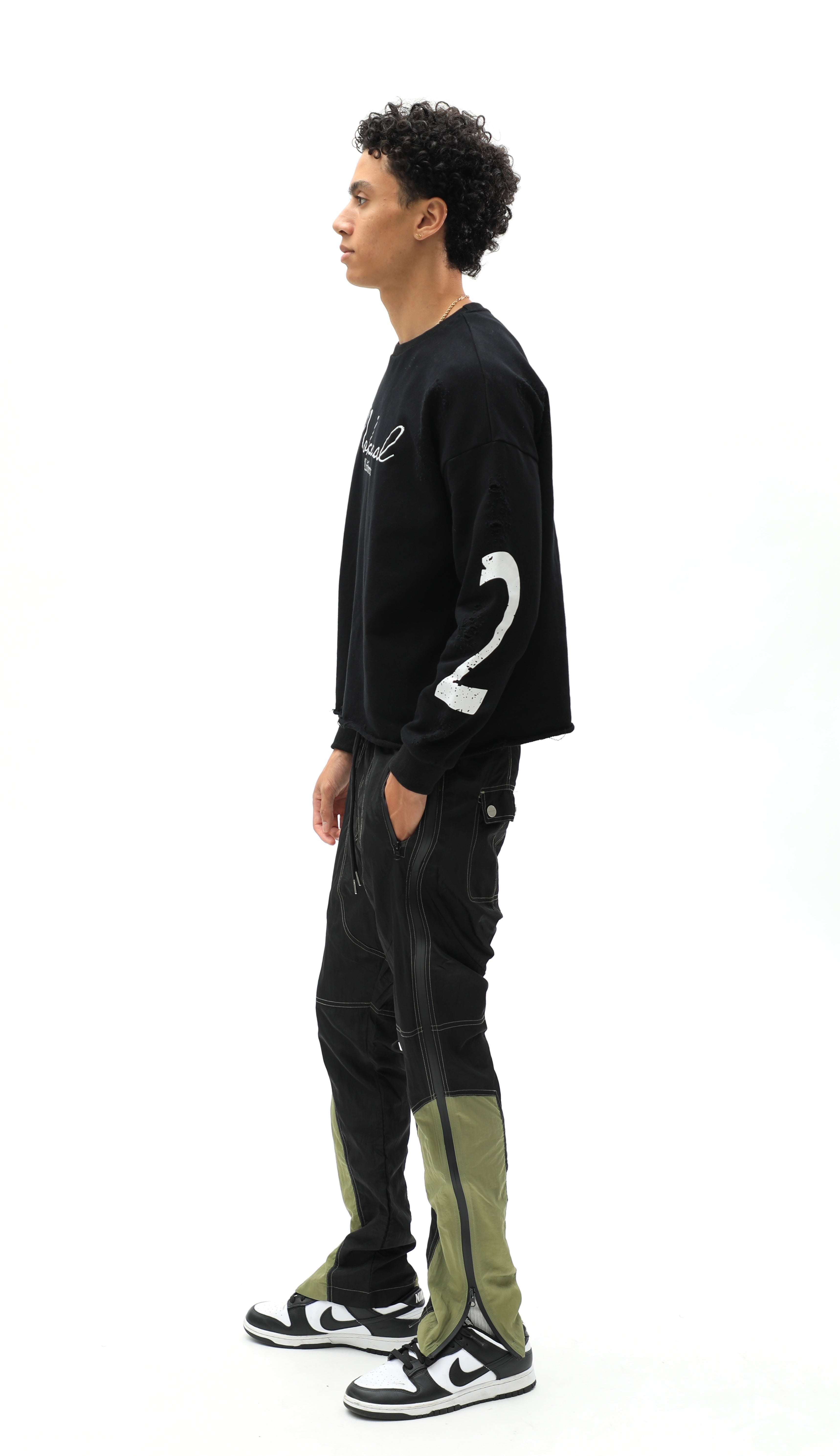 Two Tone Parachute Skinny Track Pants