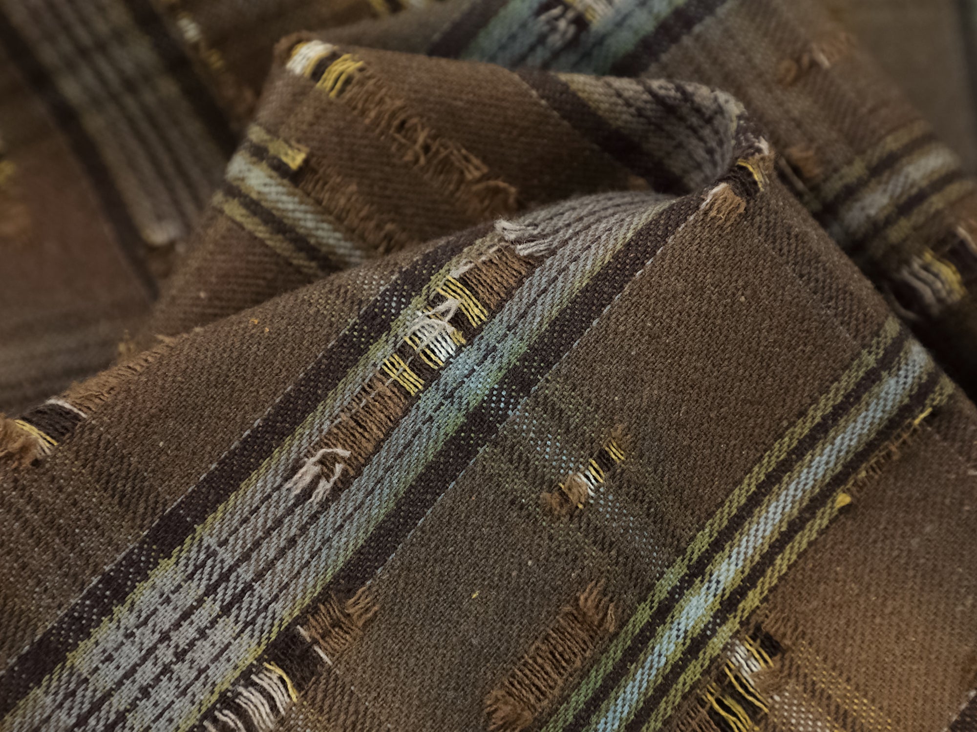 Distressed Brown Aged Flannel