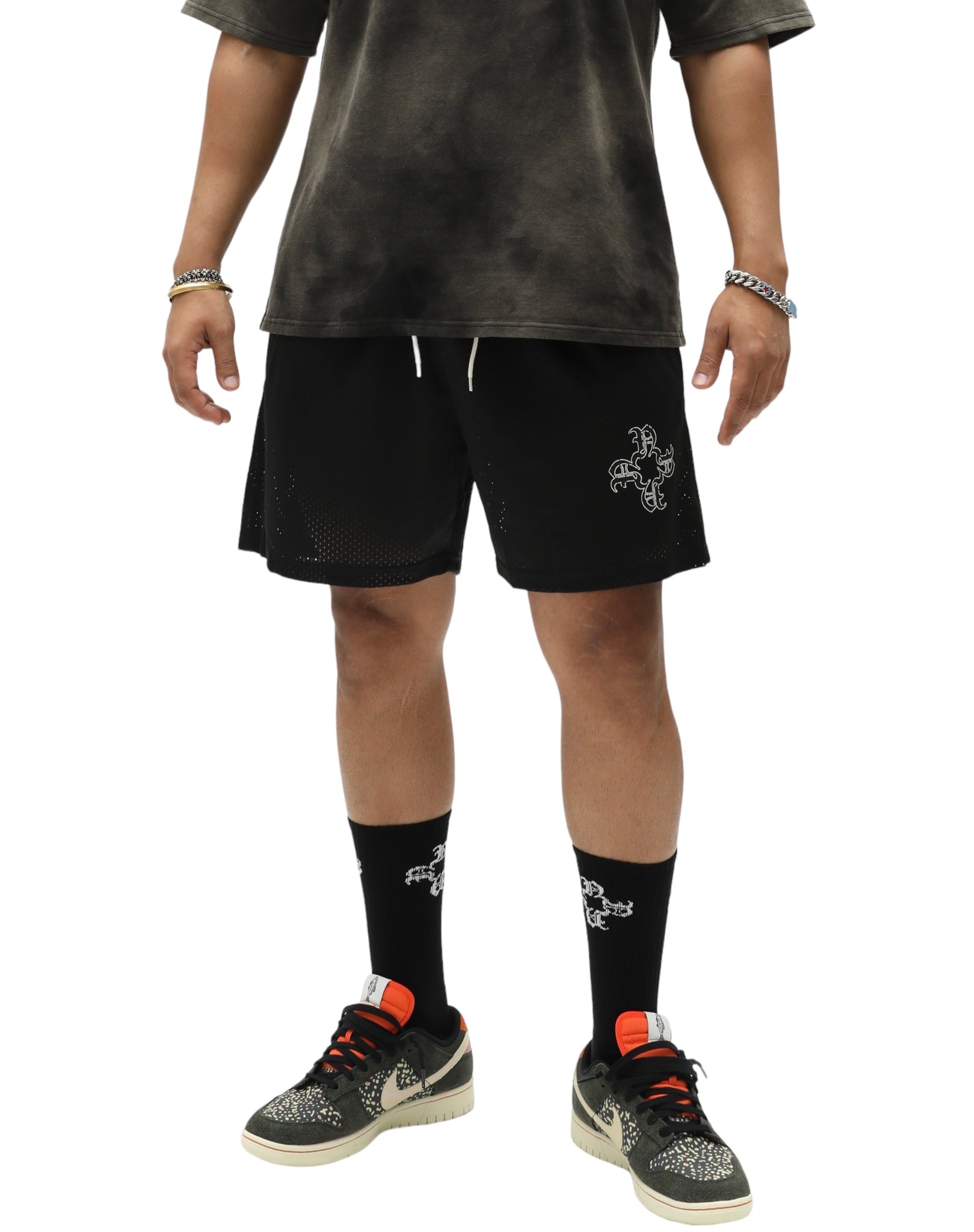 Monogram Sports Mesh Shorts - Black