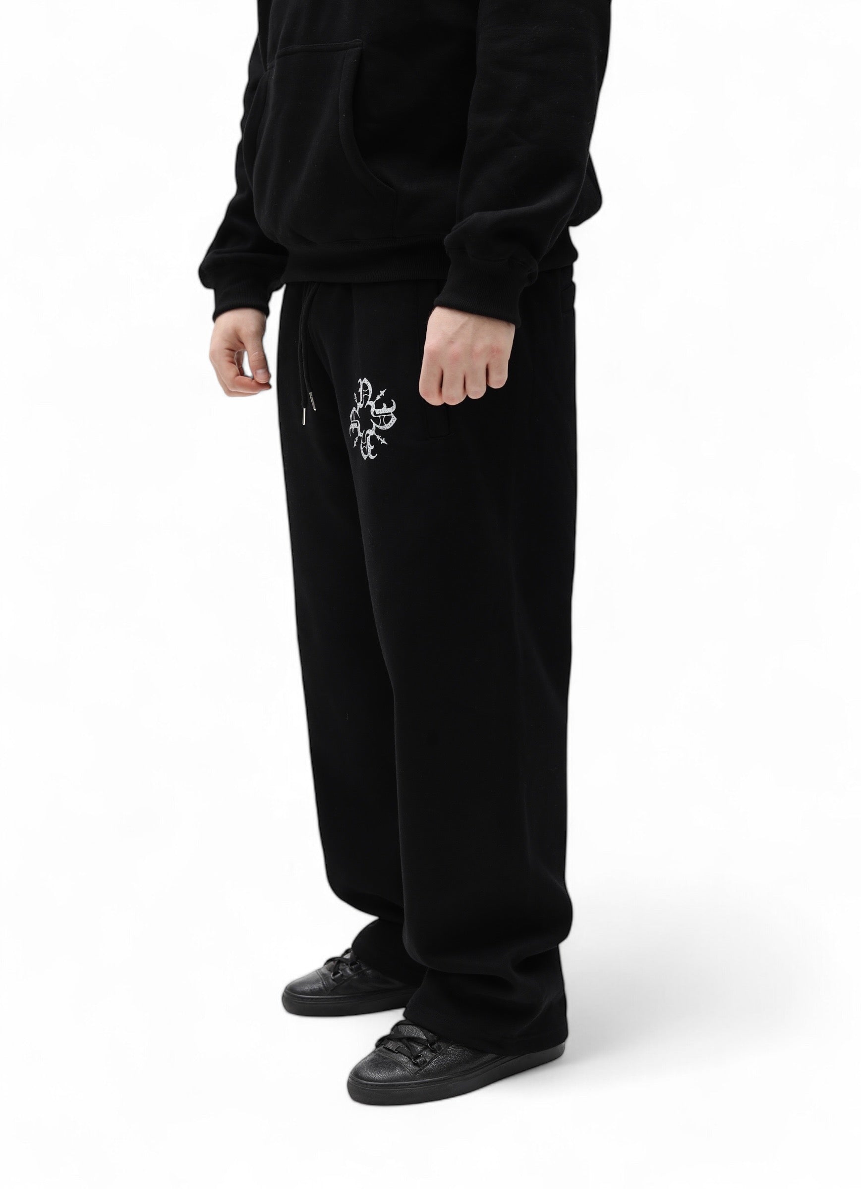 Monogram Essential Straight Leg Sweats Black