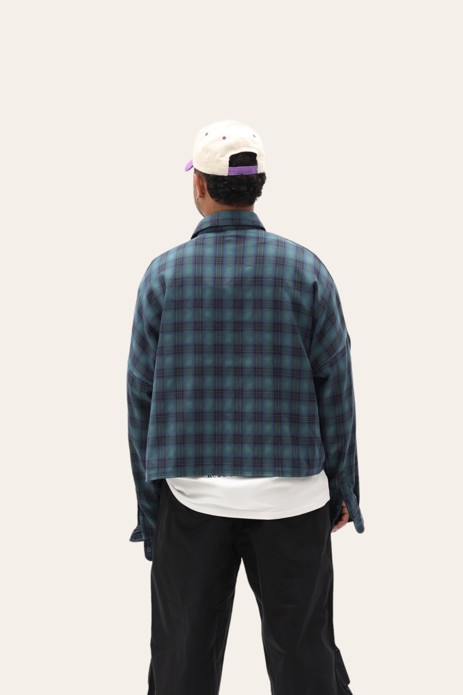 Oversized Cropped Flannel