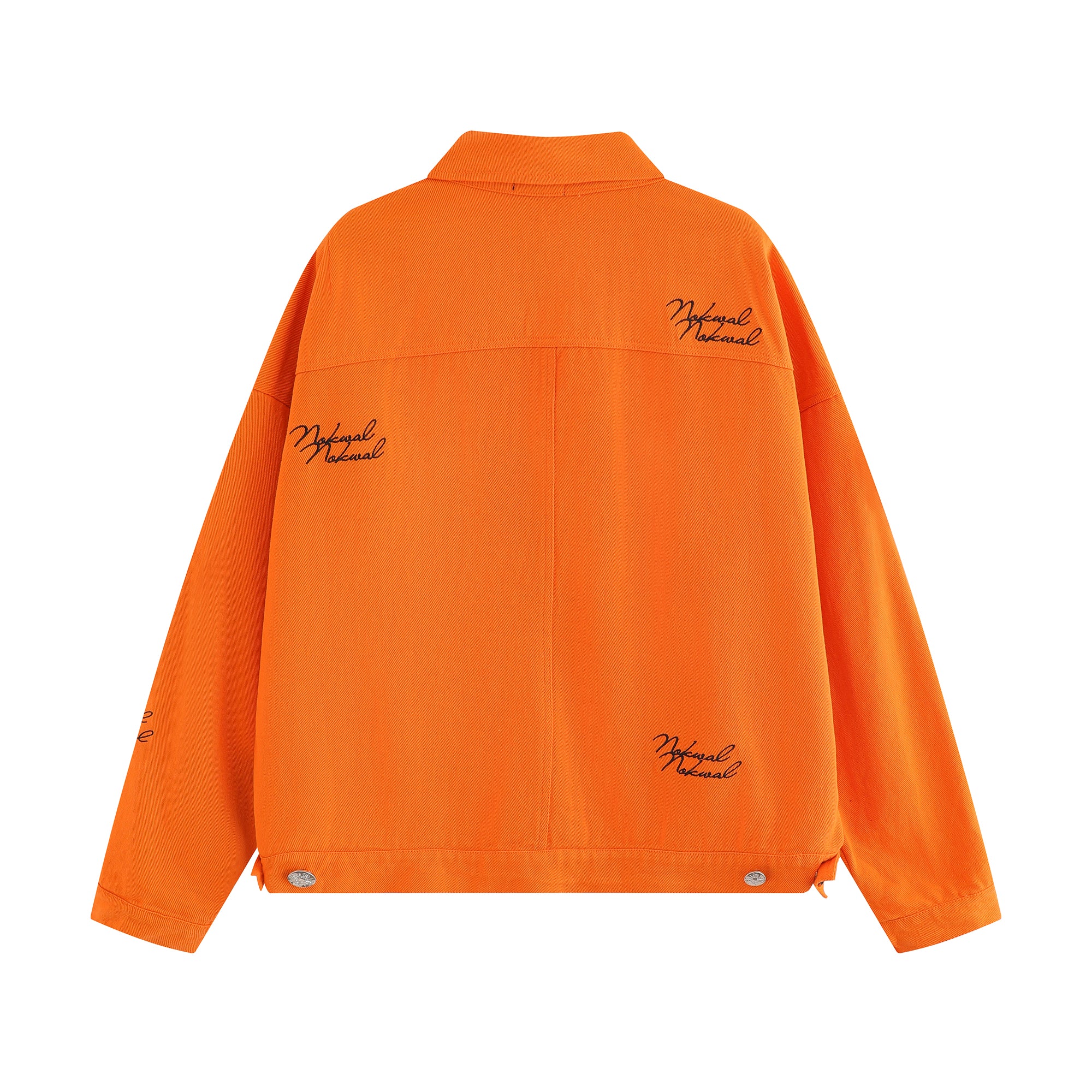 Double Logo Orange Trucker Denim Jacket