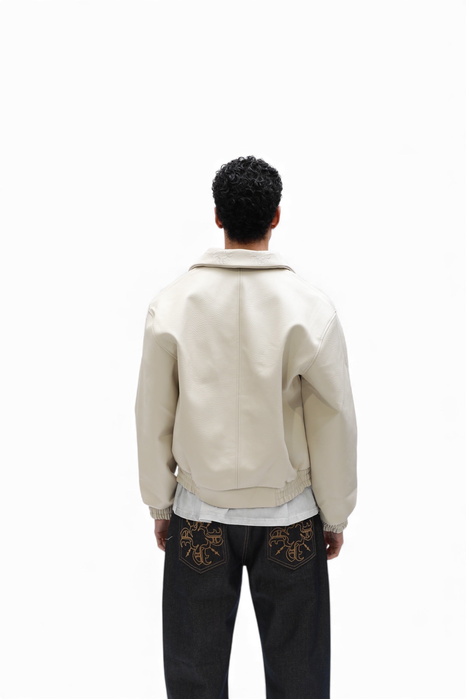 Artisan Leather Jacket- Cream