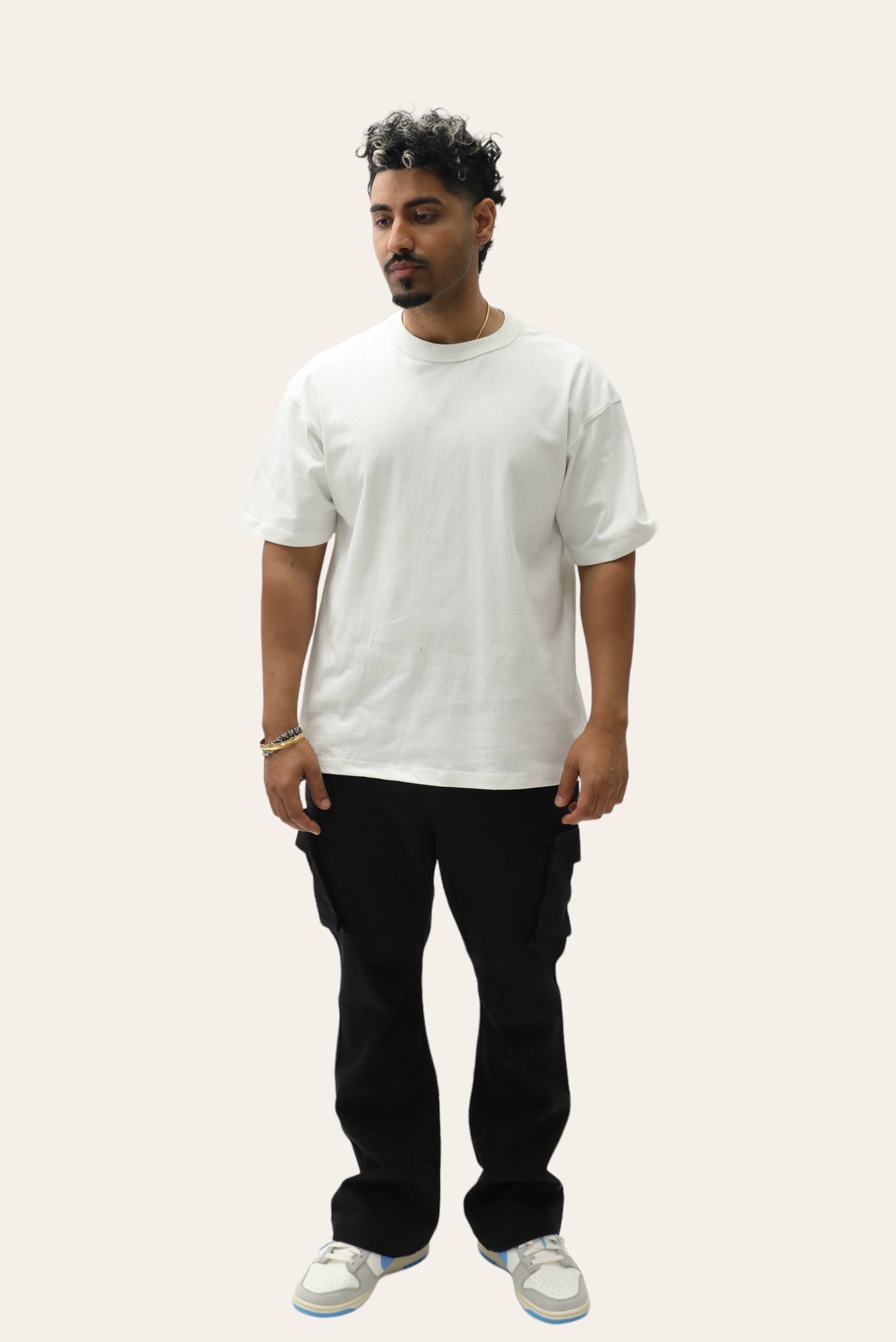 320 Reverse Collar Heavy Cotton T-Shirt - White