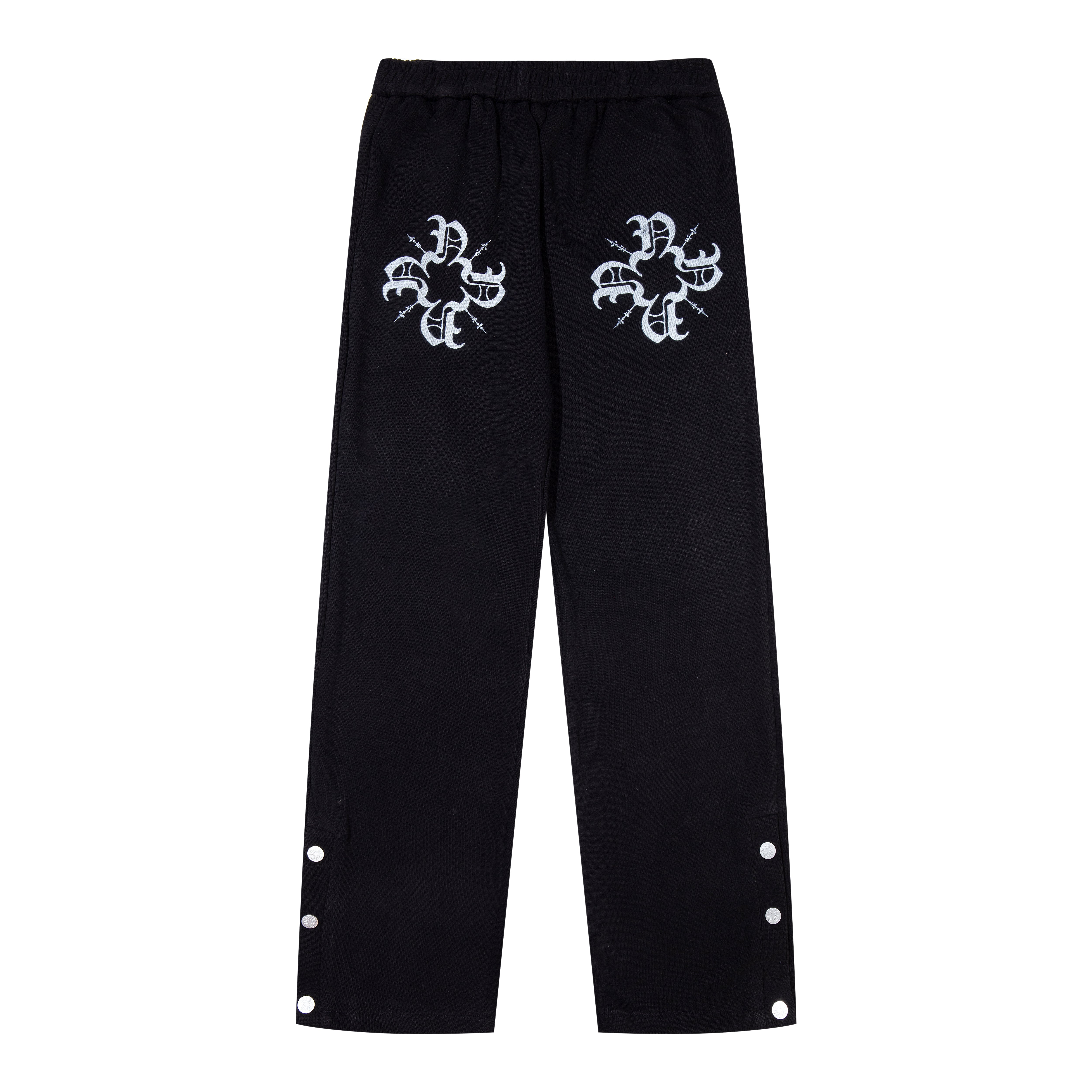 Monogram Flared Sweats Black