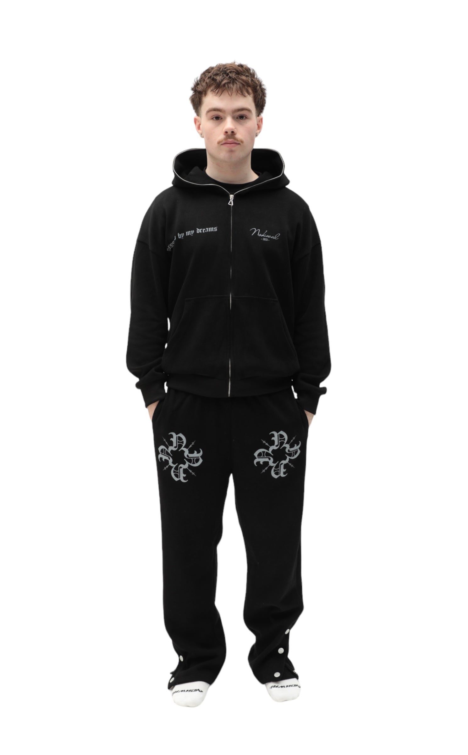 Monogram Flared Sweats Black