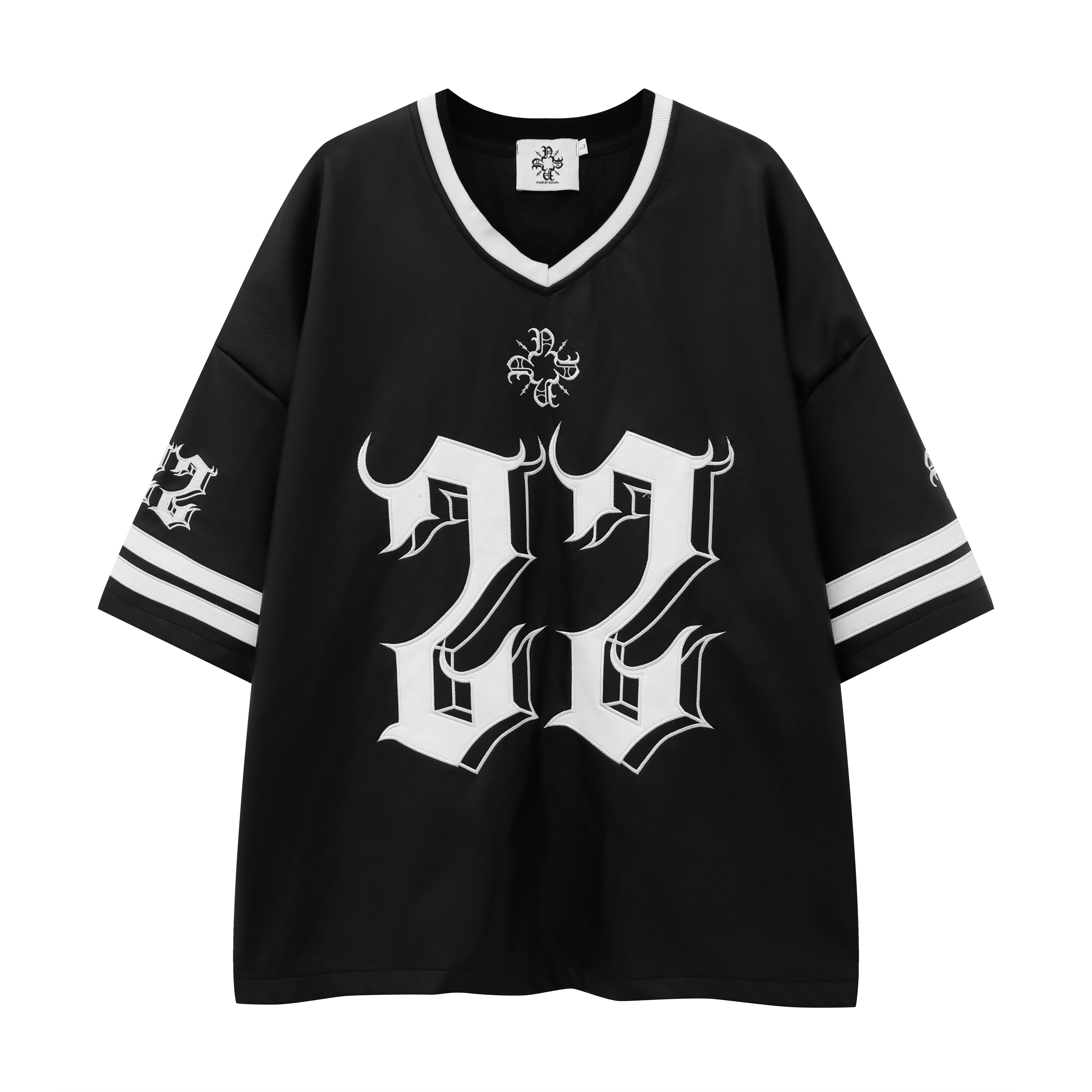 22 Leather Jersey- Black