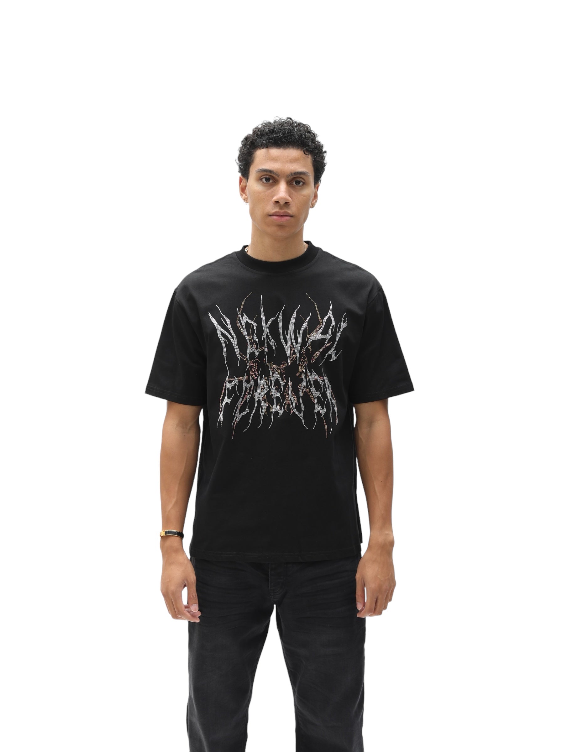 “22” Oversize NOKWAL FOREVER Diamond T-Shirt - Black