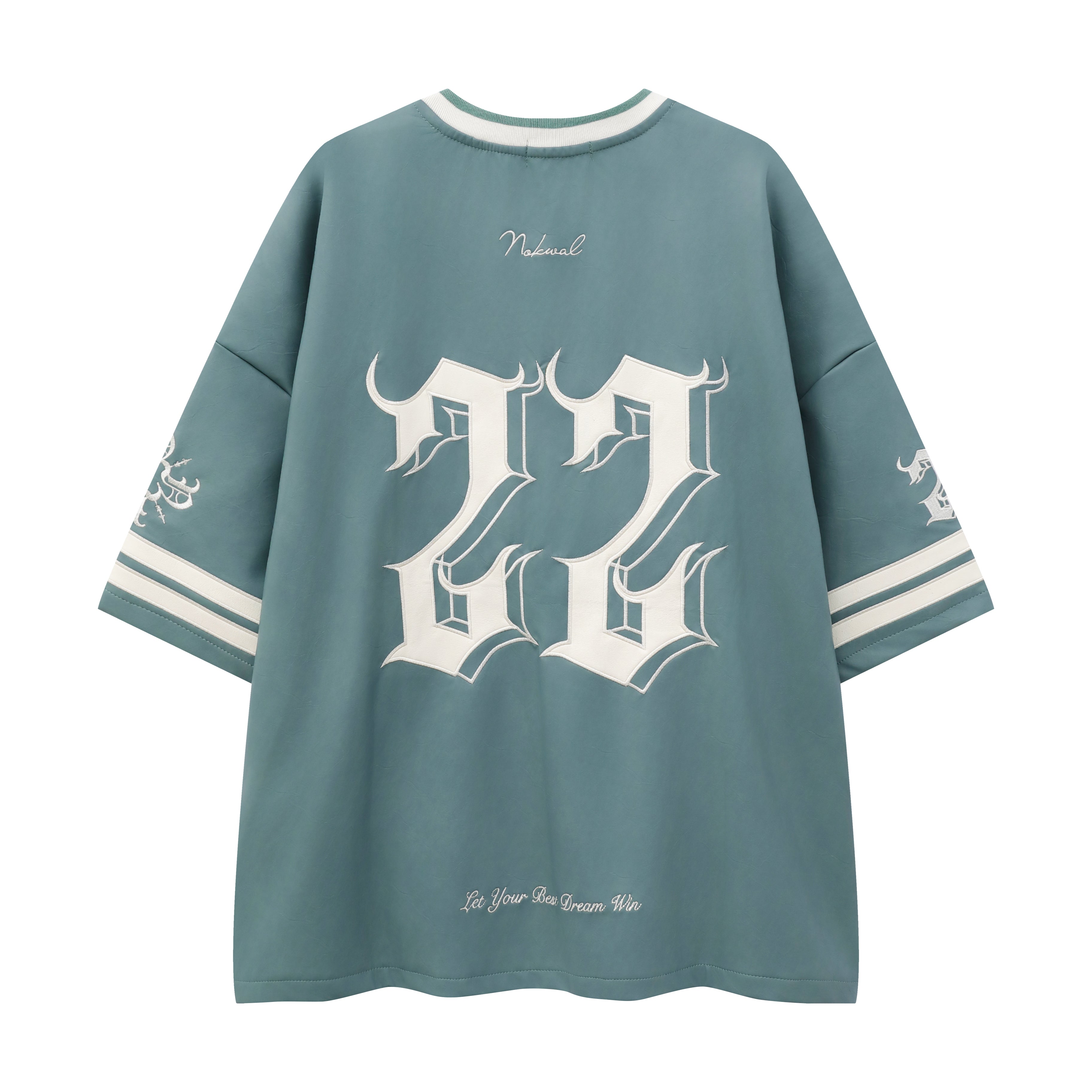 22 Leather Jersey - Washed Teal