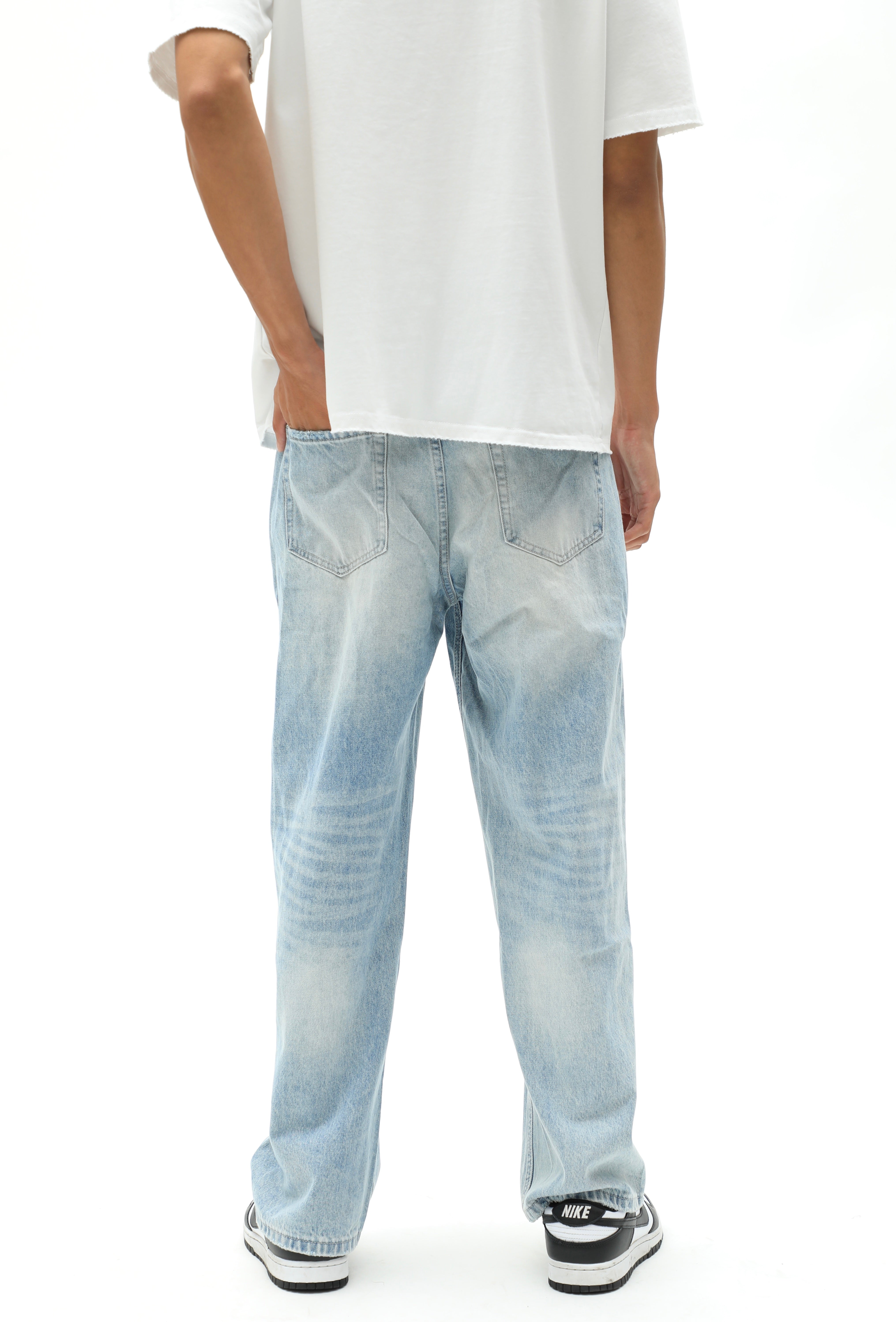 Sky Blue Faded Ultra Baggy Denim