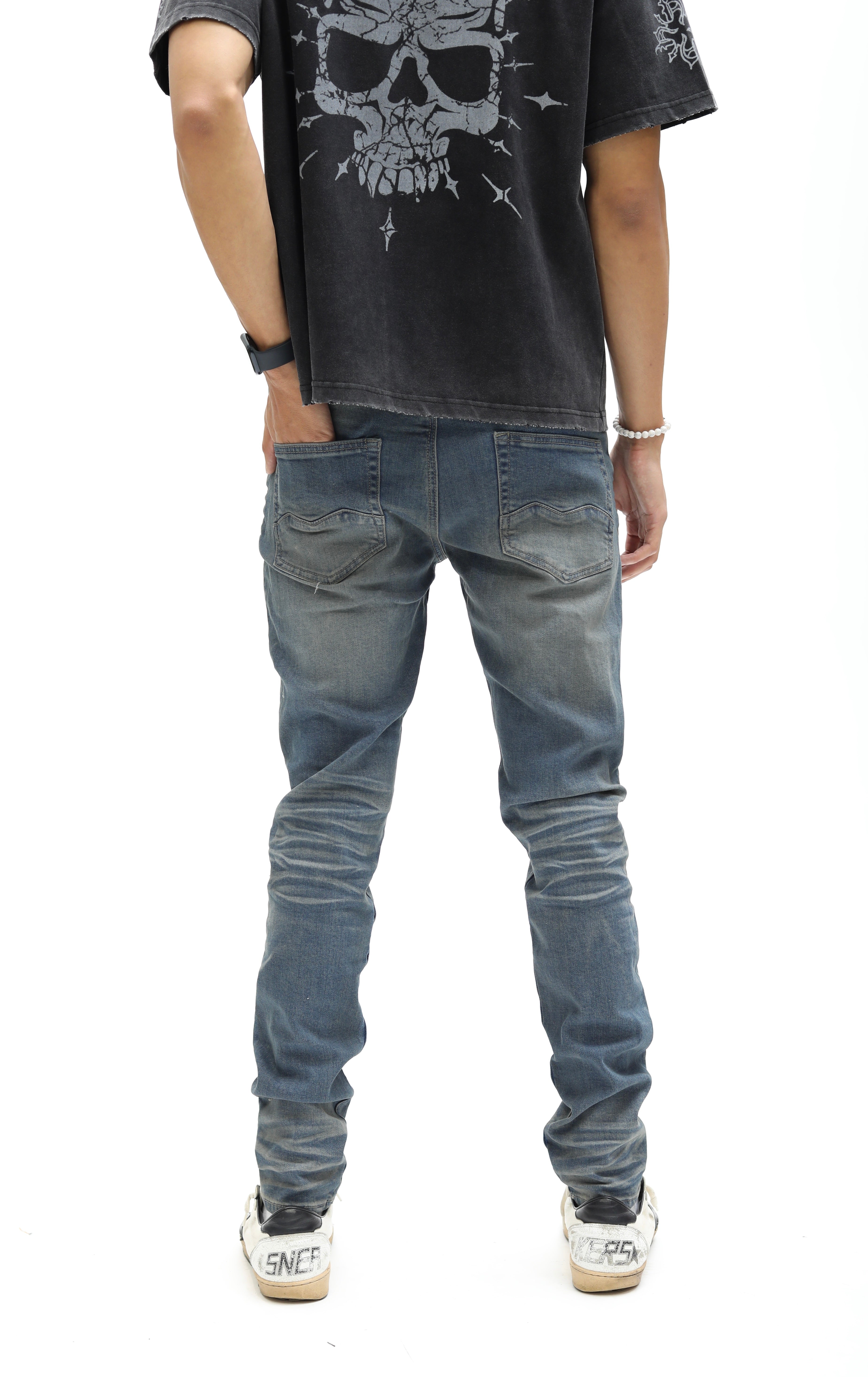 Dirty Blue Spray Wax Wash Denim