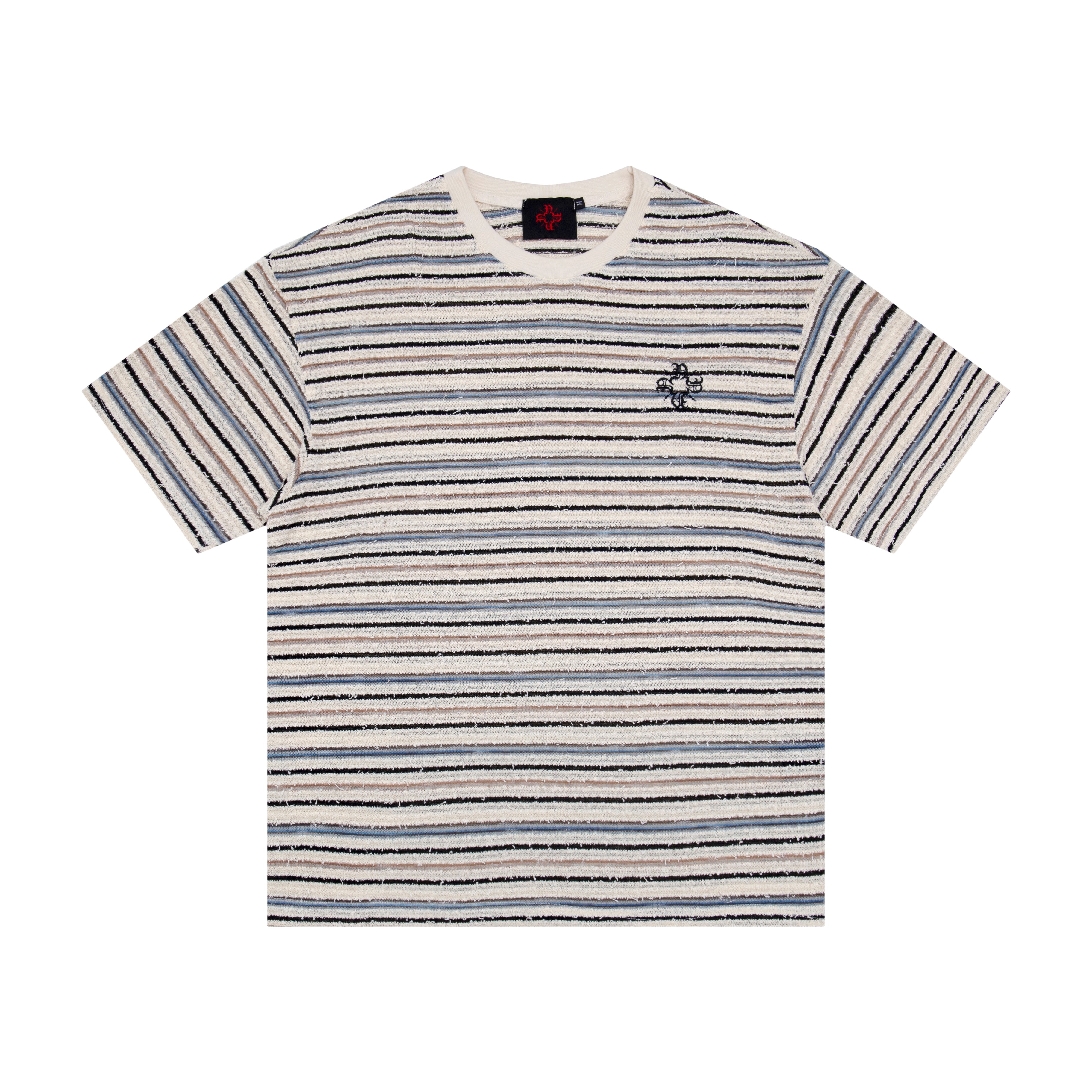 Loose Thread Striped Cotton Tee