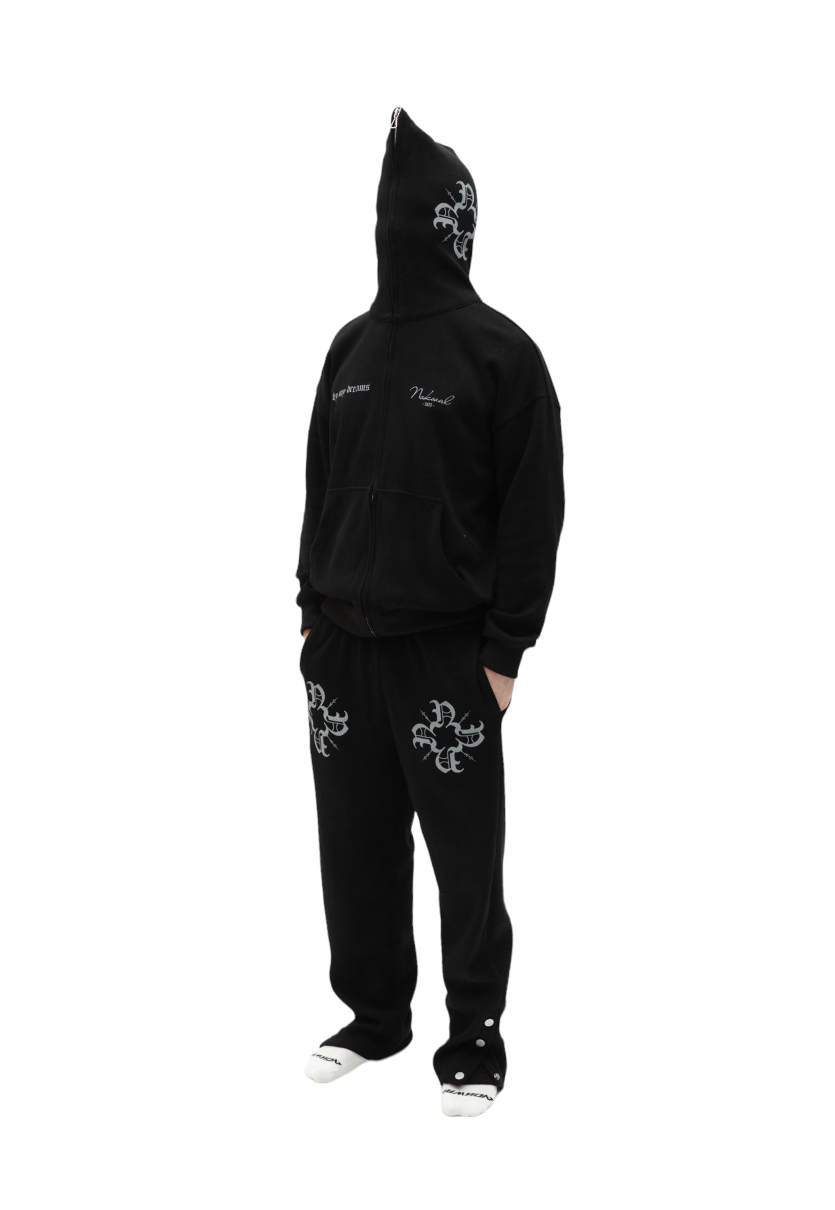 Monogram Flared Sweats Black