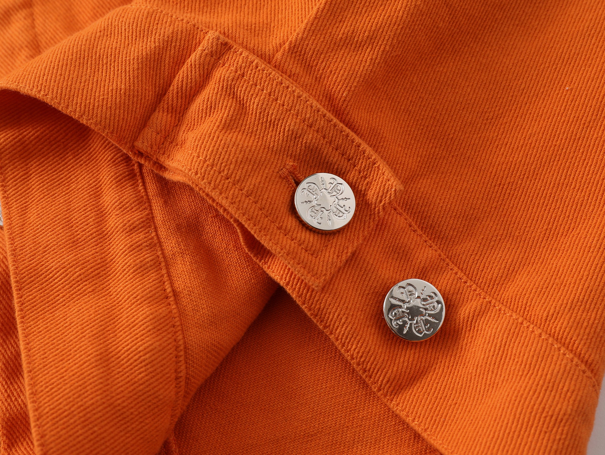 Double Logo Orange Trucker Denim Jacket