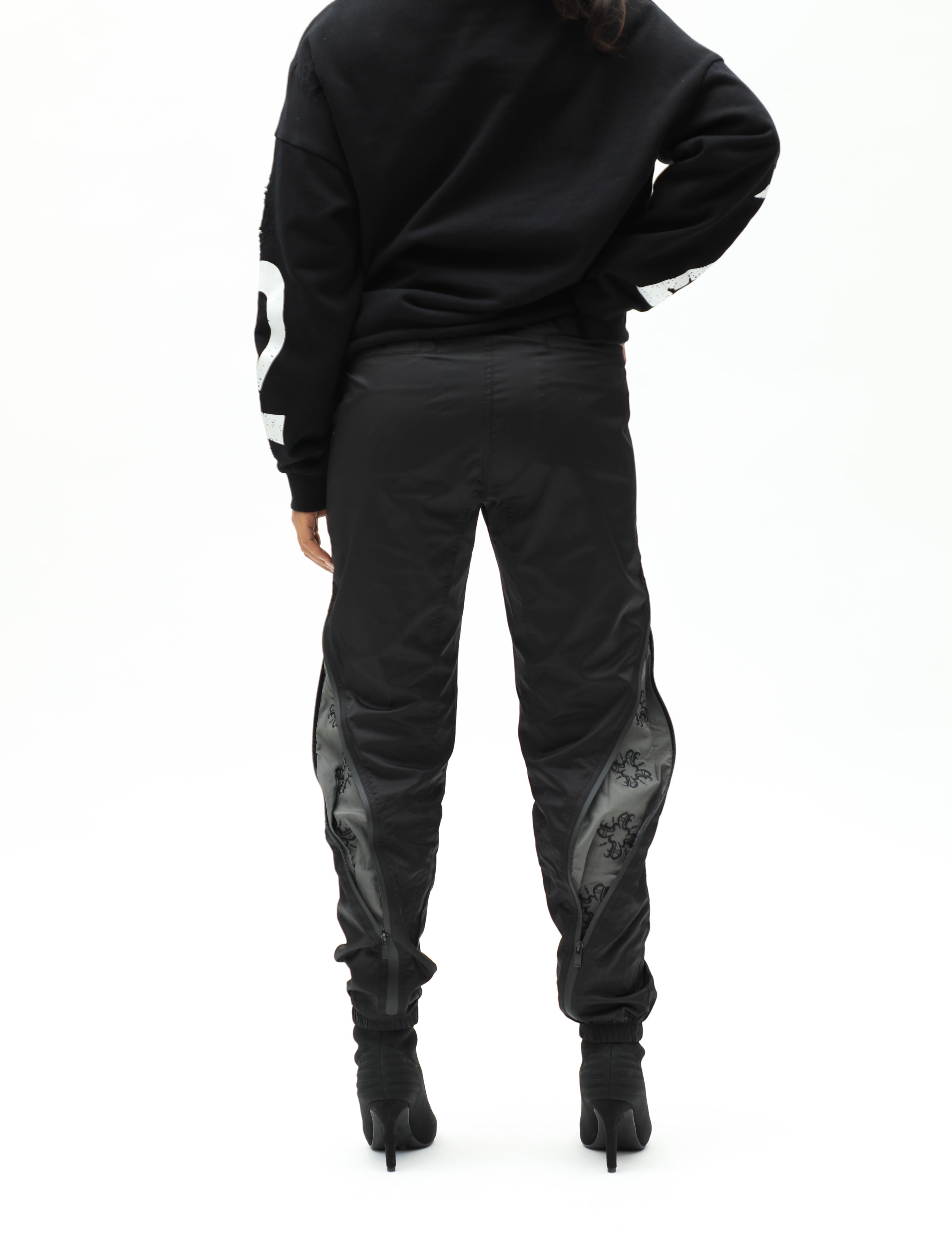 Unisex Monogram Zipper Trackpants