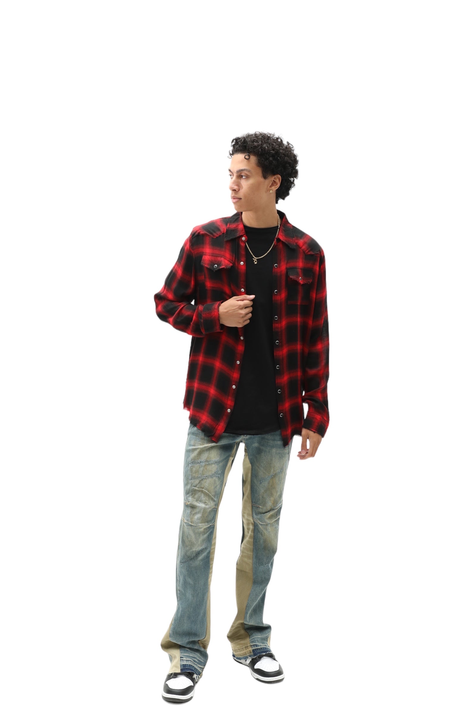 Soft Cotton Plaid Flannel Red/Black