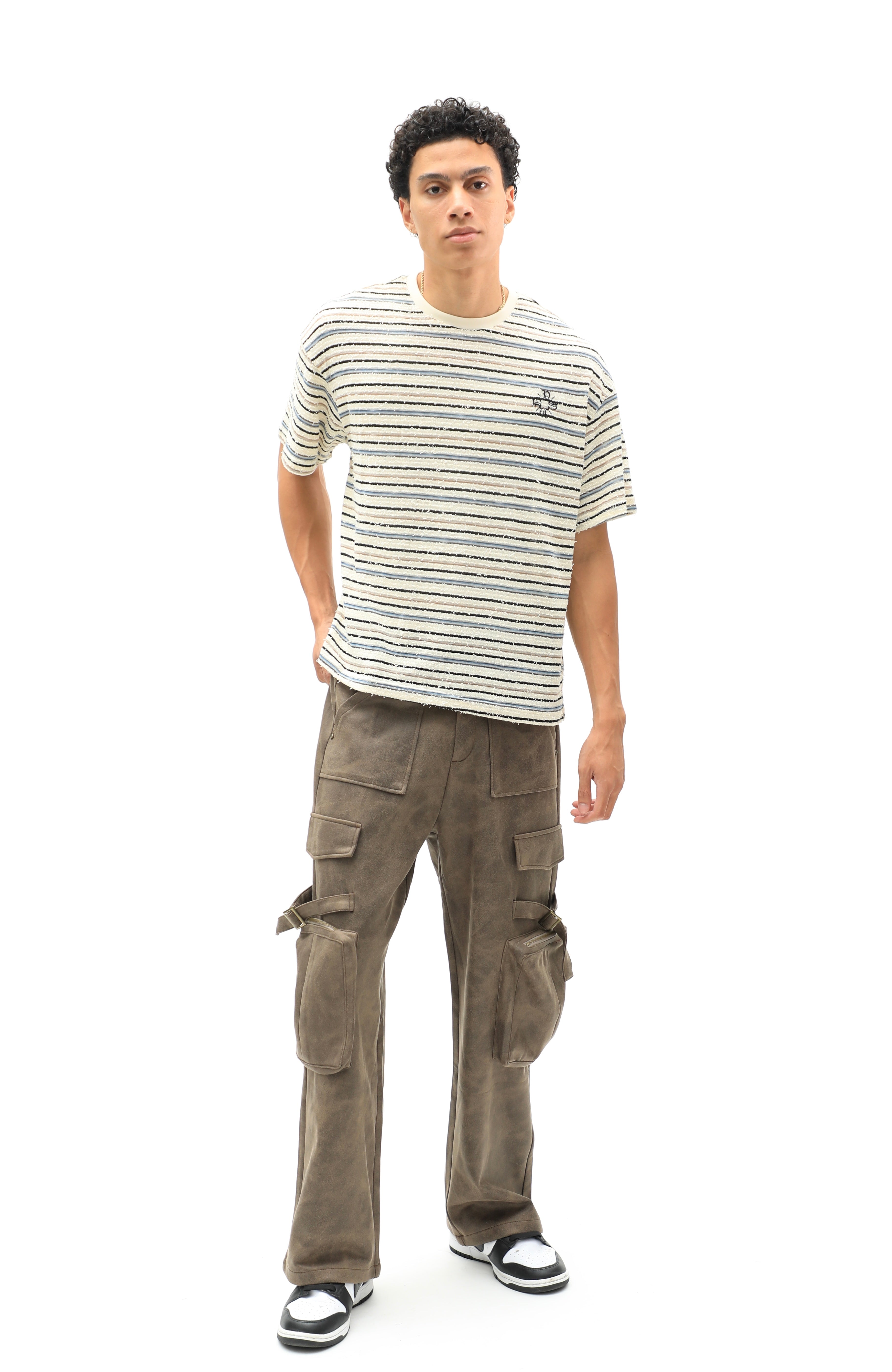 Baggy Multi Pocket Cargo Pants Brown