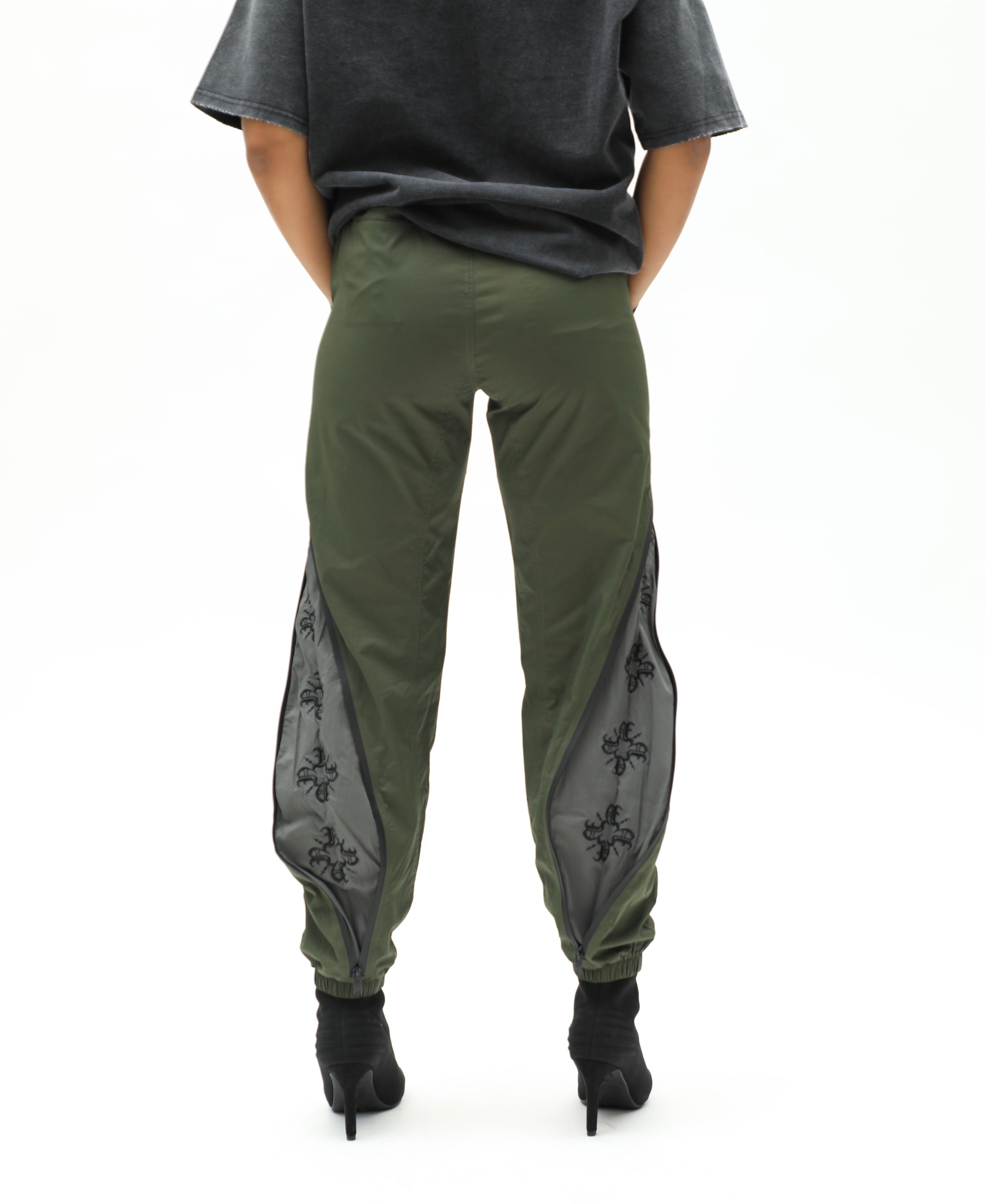 Unisex Monogram Zipper Trackpants