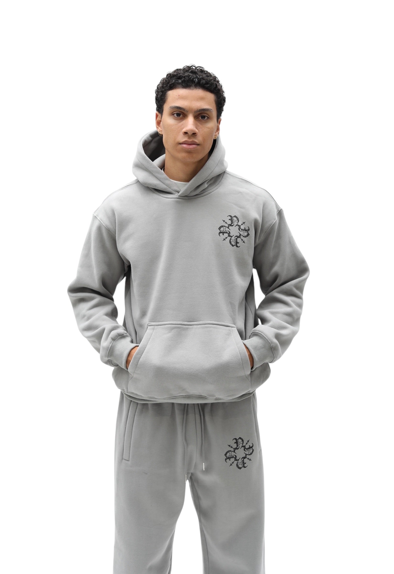 Monogram Essential Hoodie Grey