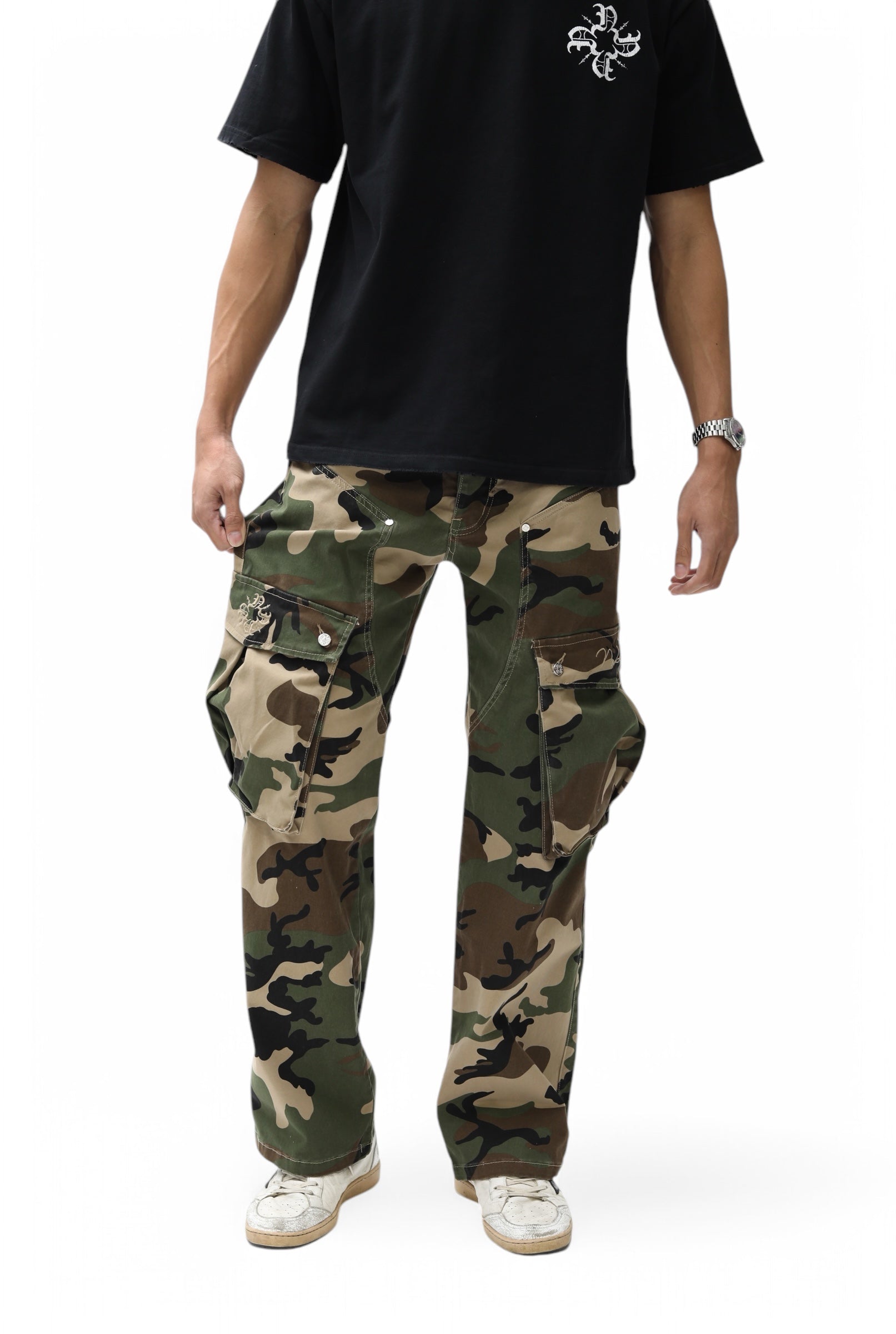 Elevated Camo Print Cargo Pants