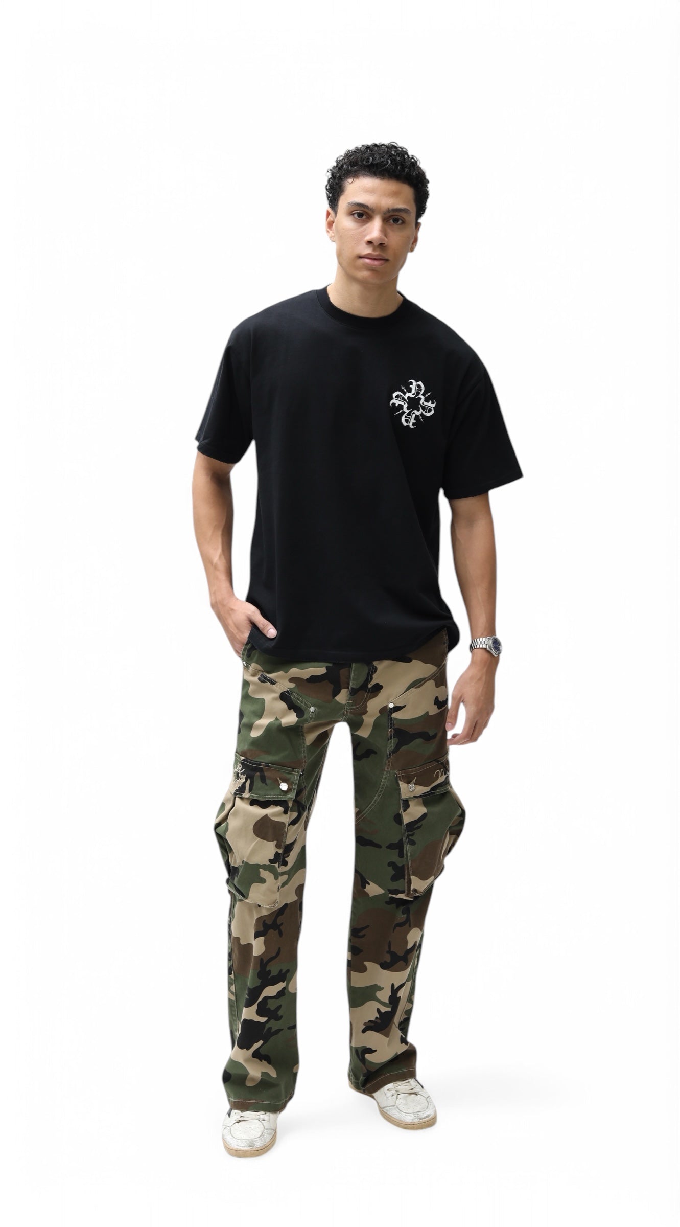 Elevated Camo Print Cargo Pants