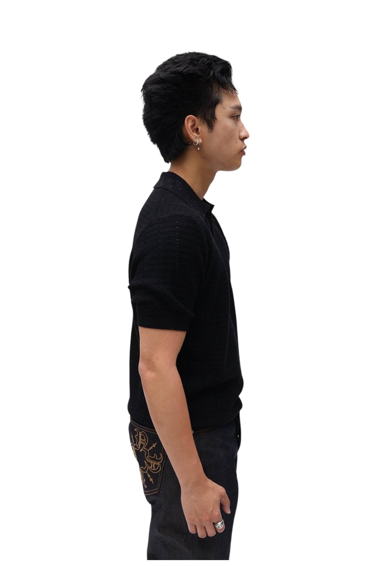 Monaco Knit Polo - Black