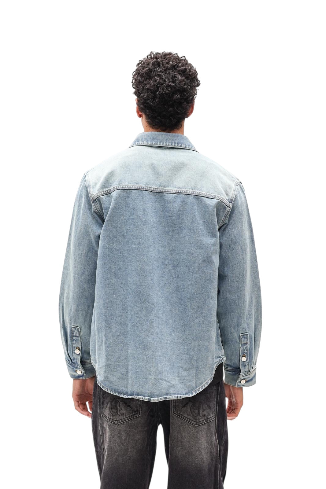 Nokwal Faded Blue Denim Shirt