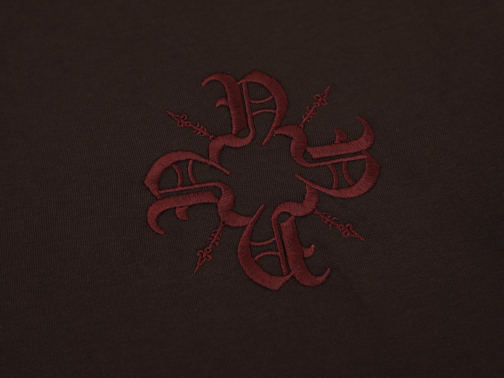 Embroidered Monogram Heritage Tee Brown