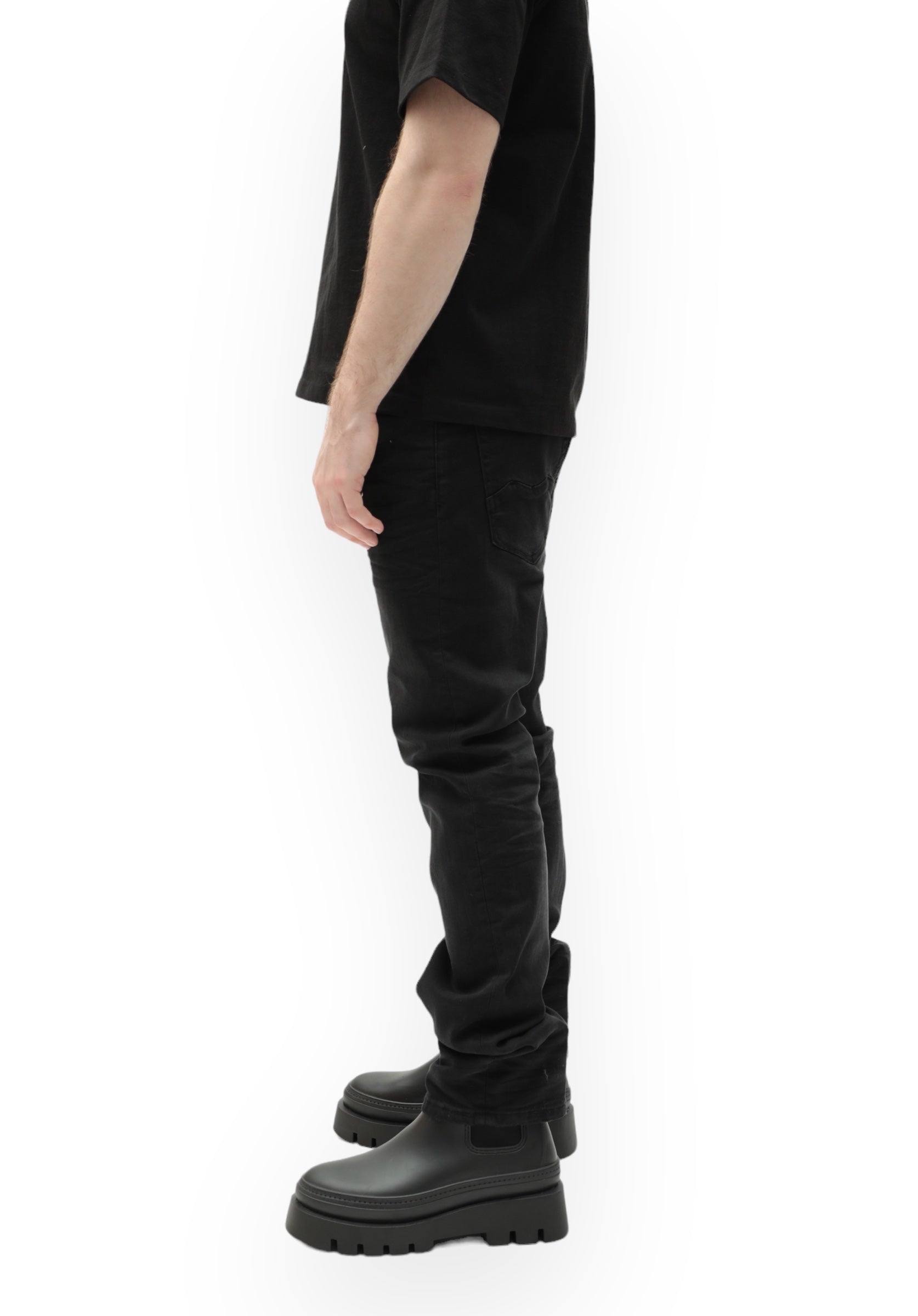 Ultra Stretch Skinny Faded Black Denim