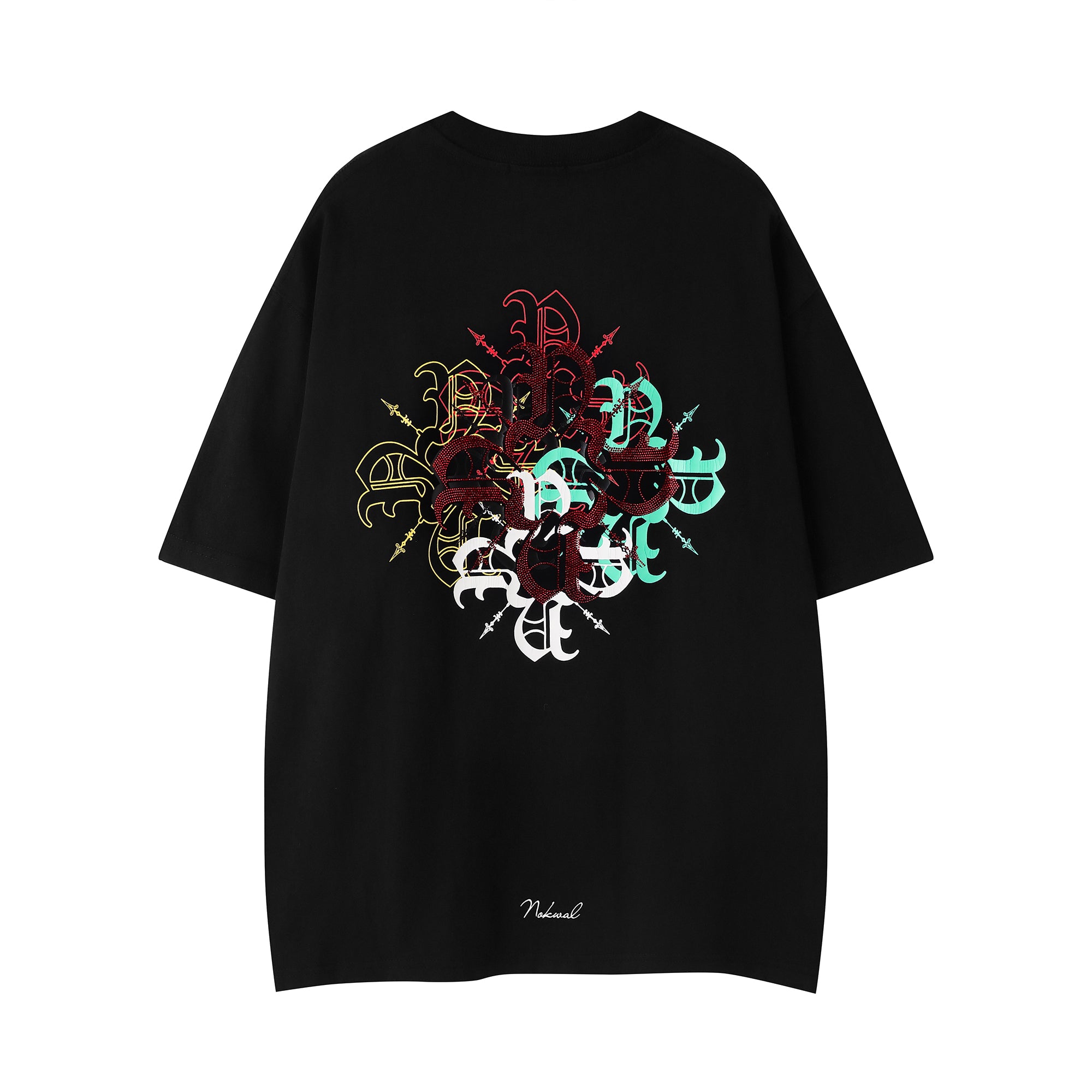 Nokwal Multicolor Cluster Tee- Black