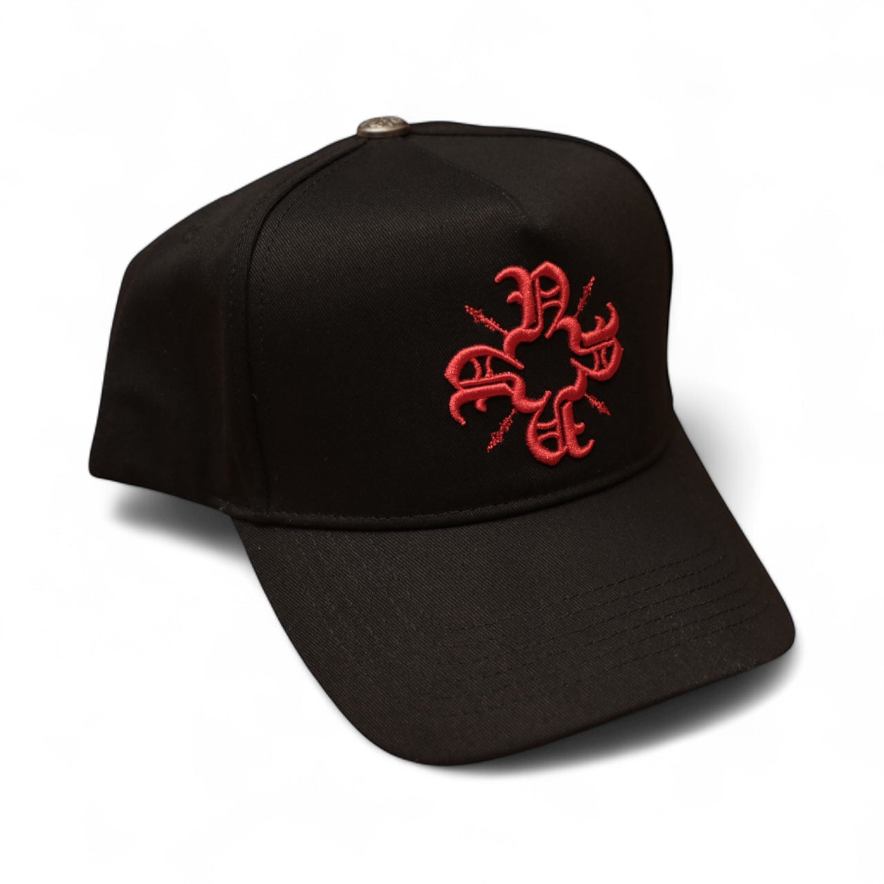 Black/Red Monogram Trucker Hat