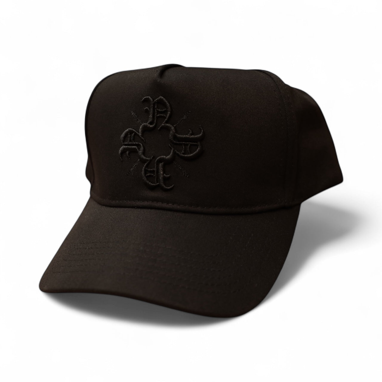 Black Monogram Trucker Hat