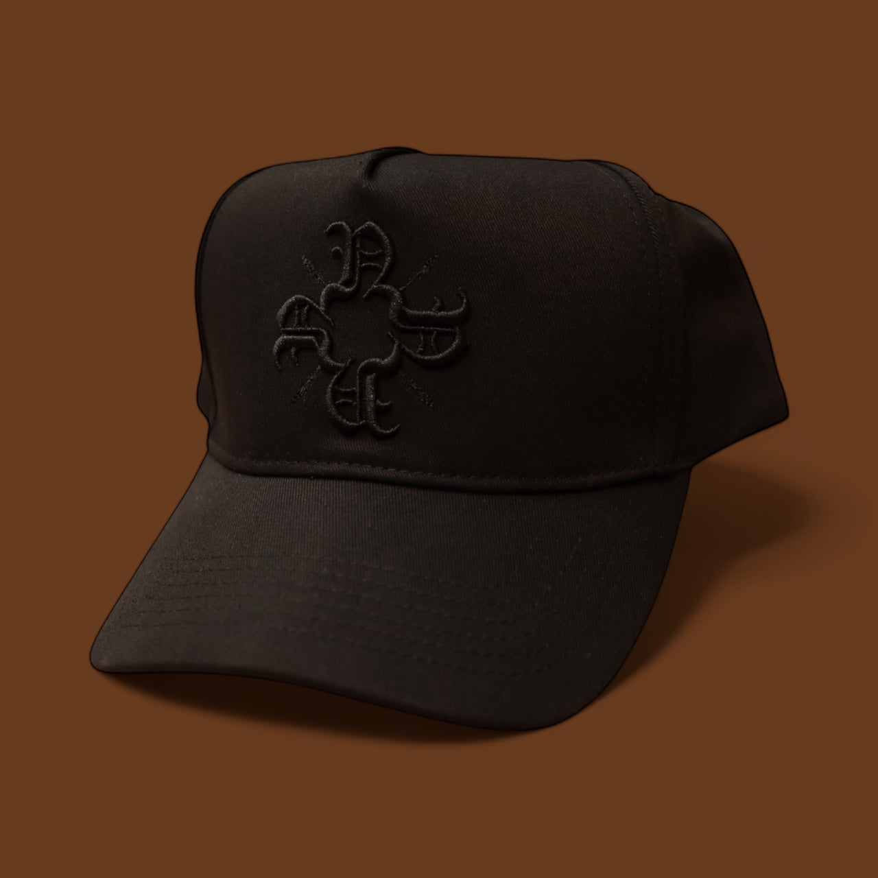 Black Monogram Trucker Hat