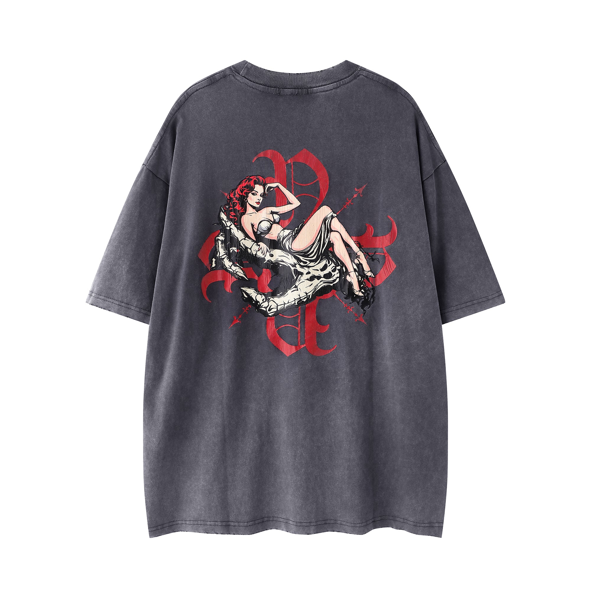 Skeleton Hand Tee -Grey