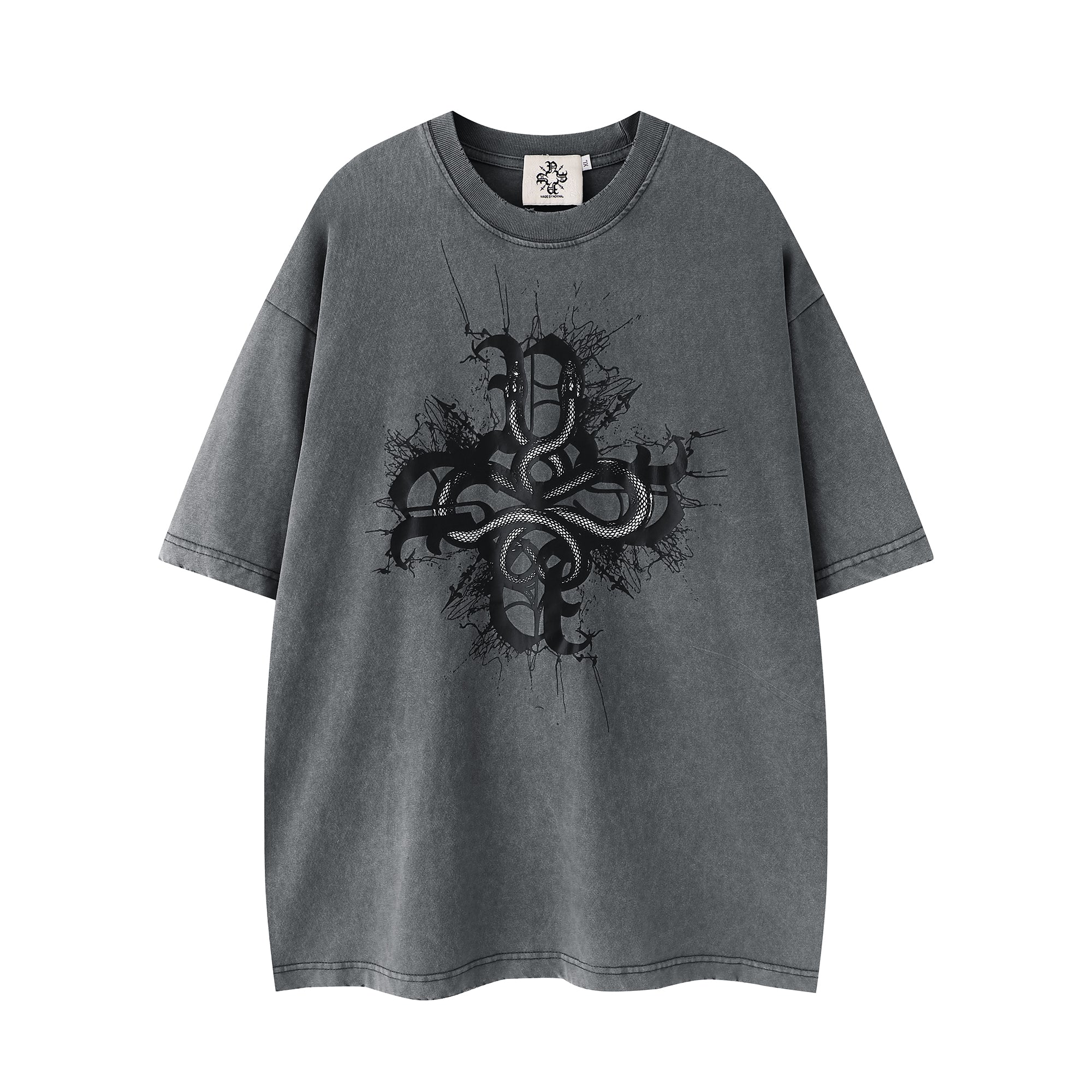 Dual Snake Tee -Grey