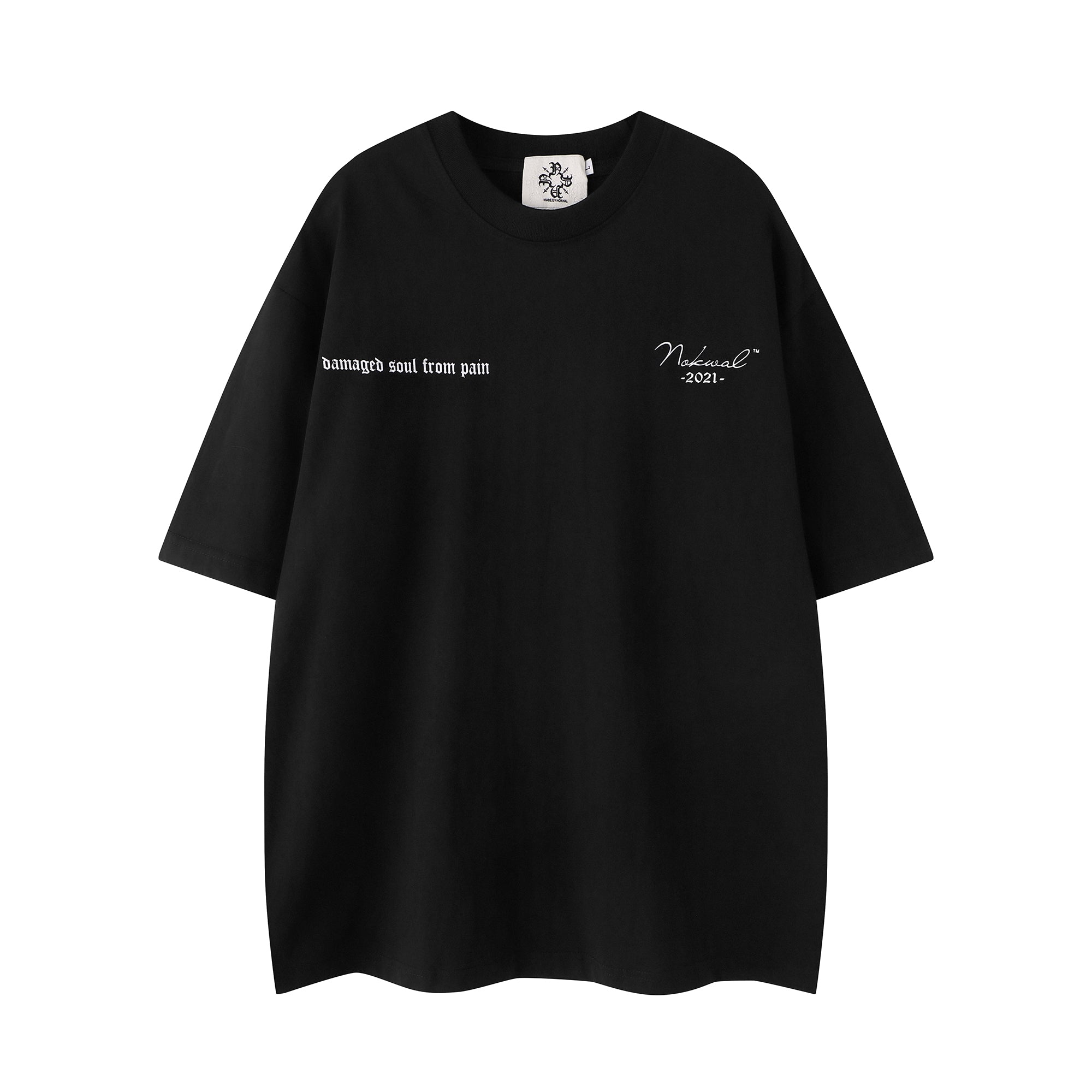 Oversized Damaged Soul Tee -Black