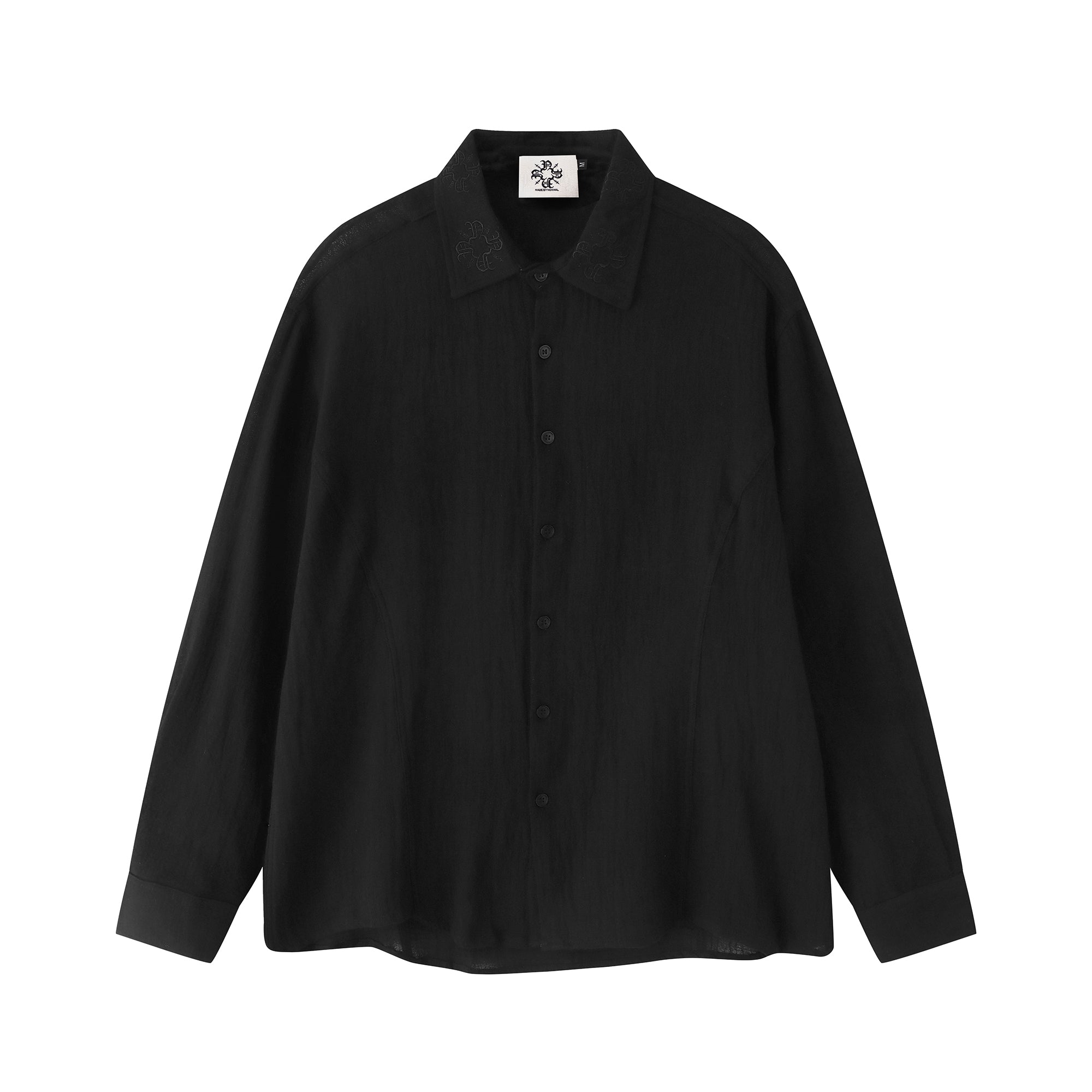 Nokwal Tailored Linen Shirt-Black
