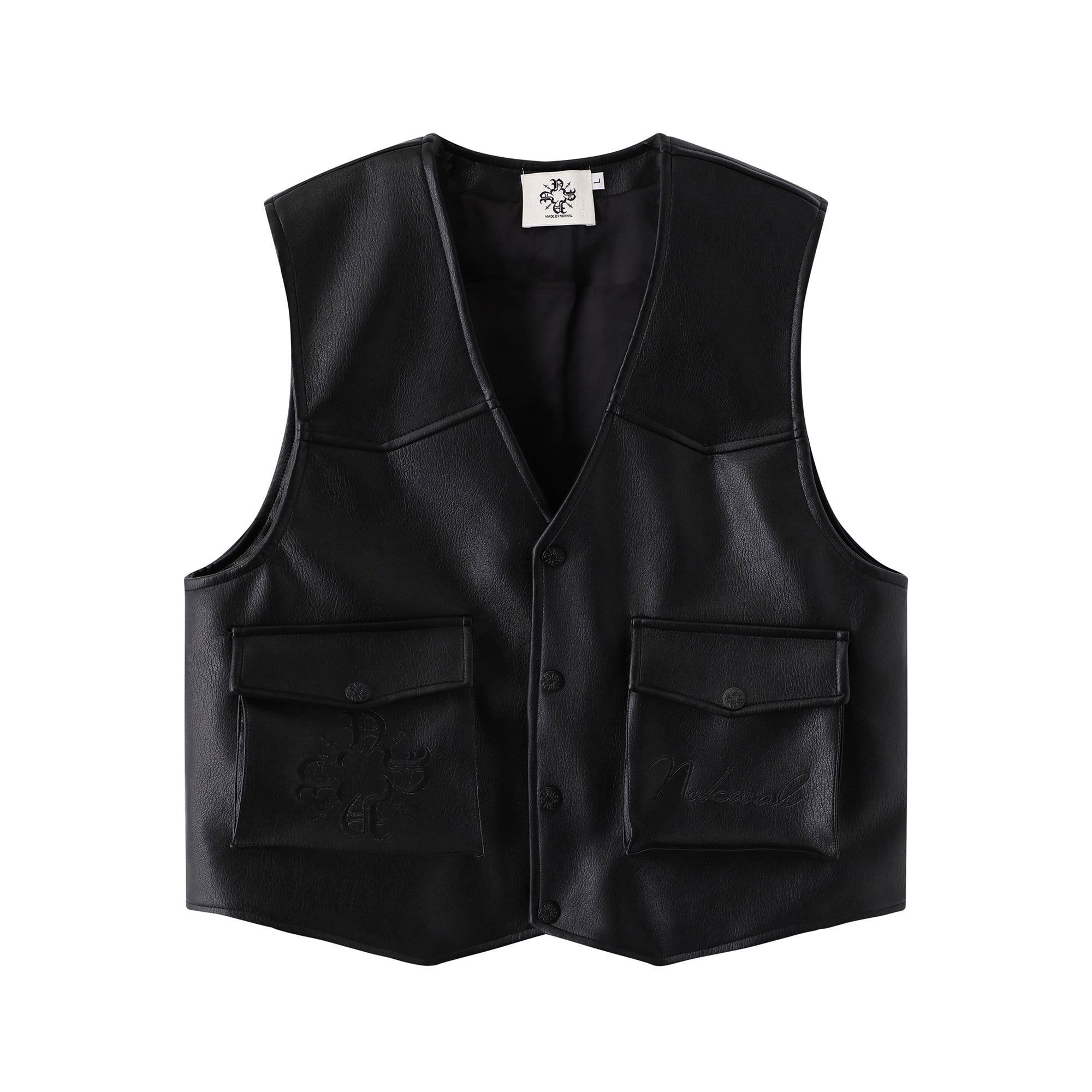 Leather Vest – Black