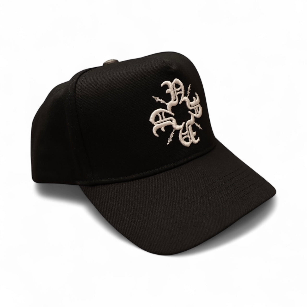 Black/White Monogram Trucker Hat