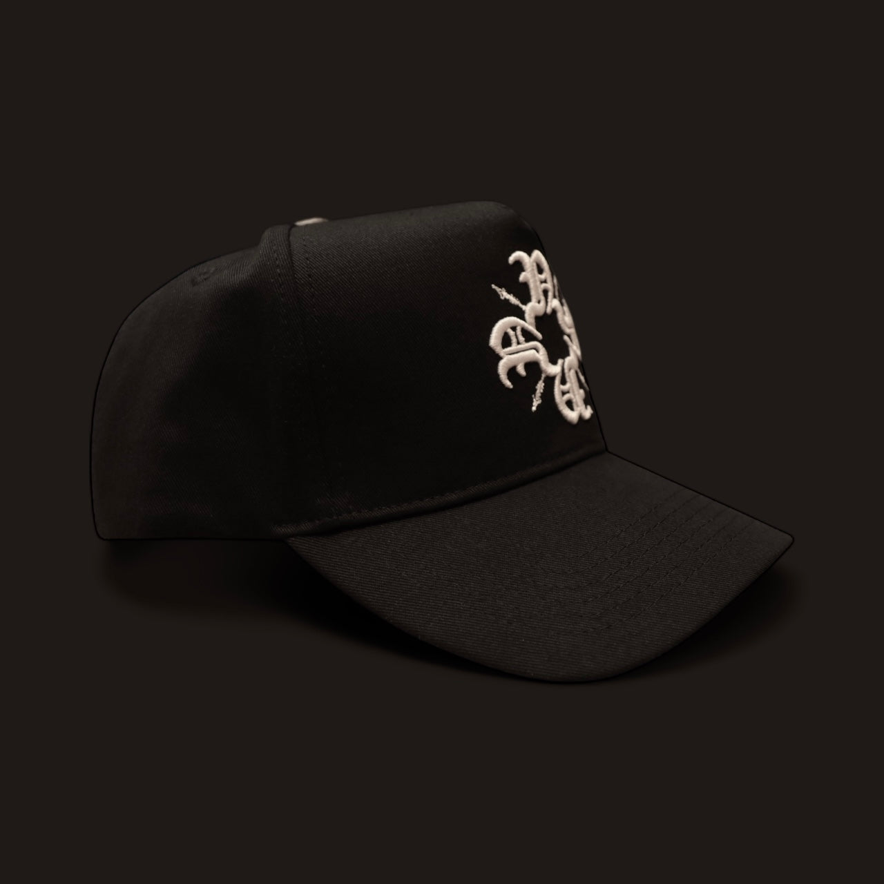 Black/White Monogram Trucker Hat