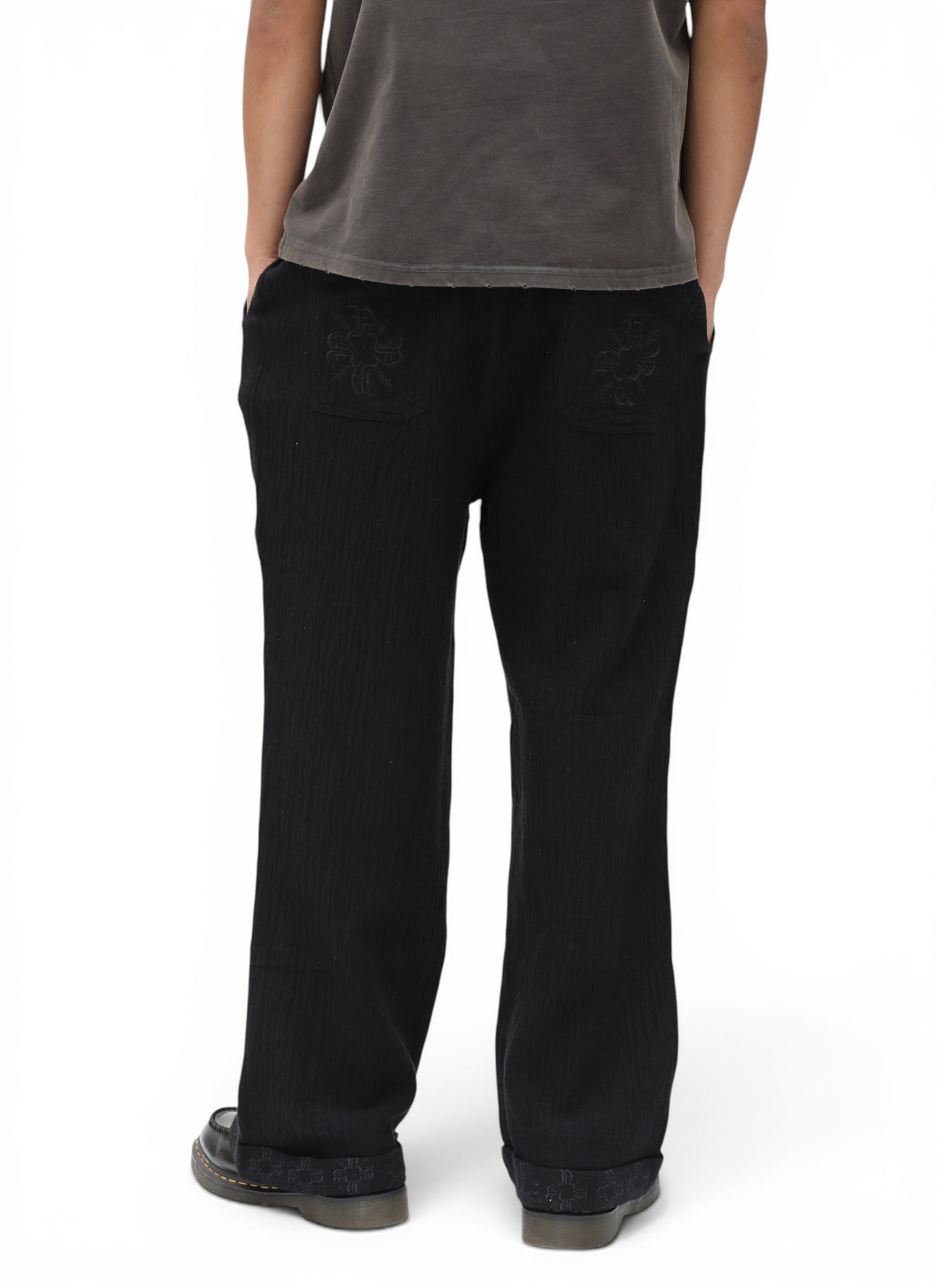 Flow Texture Pants- Black