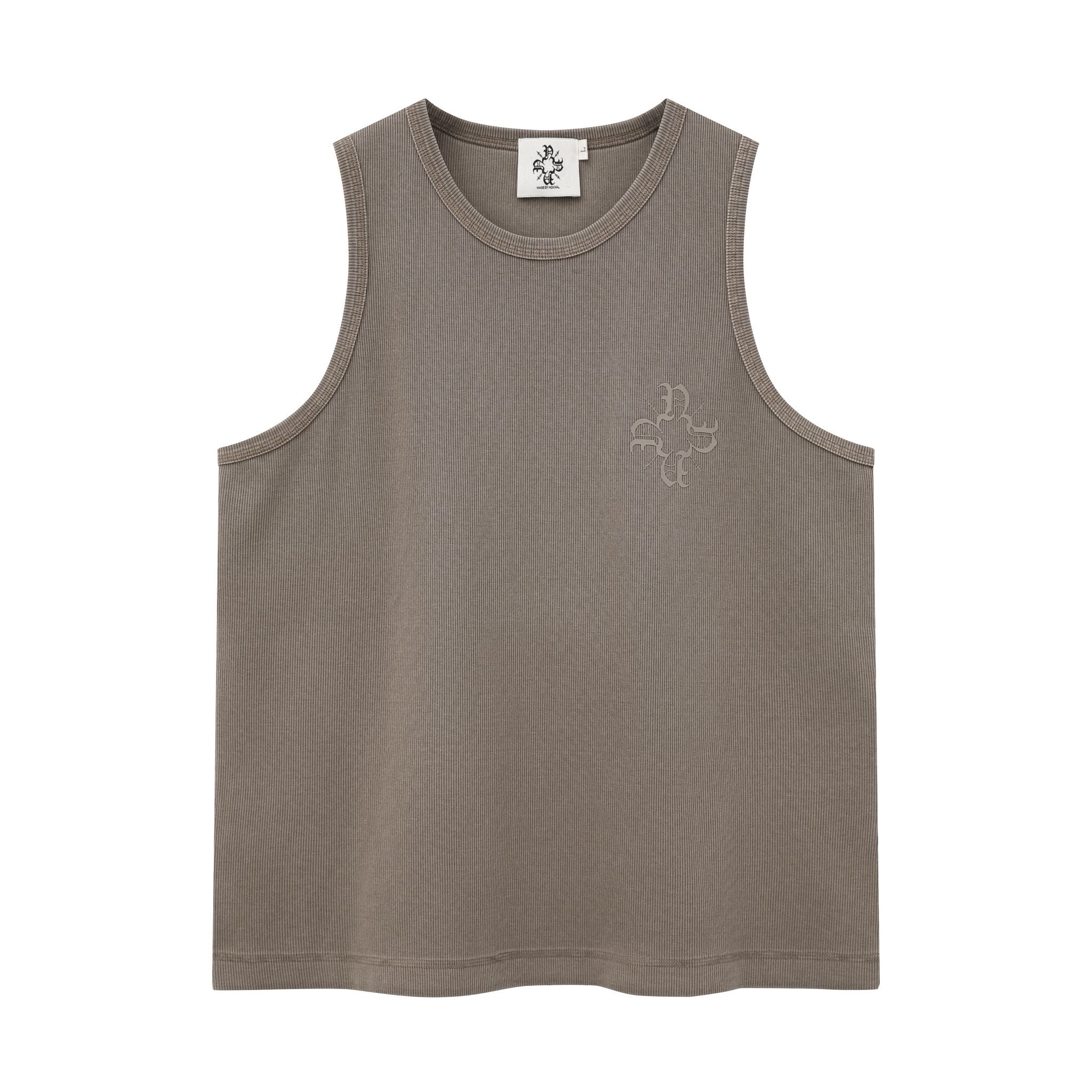 Monogram Tank Top Stone Brown